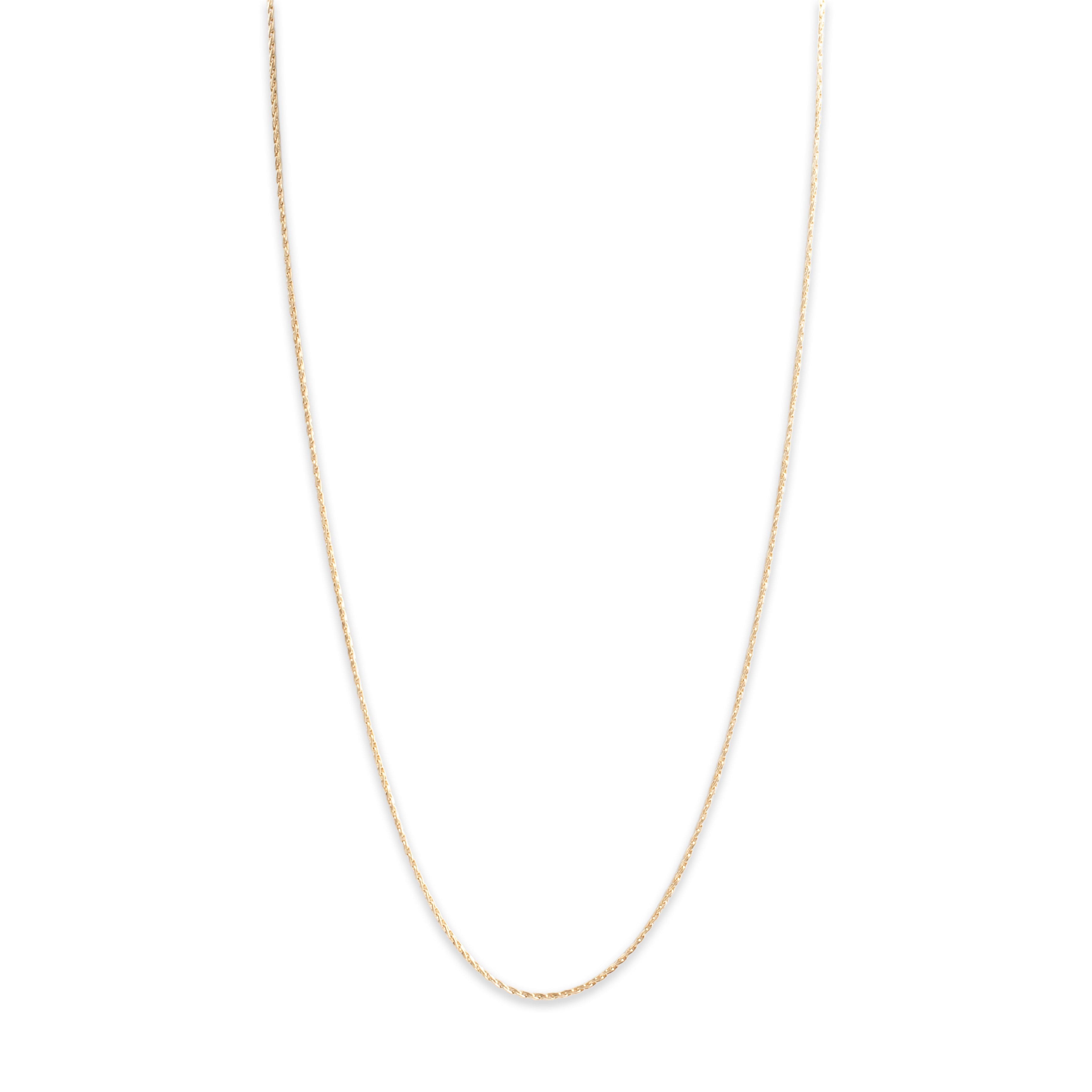 Vintage 14k Yellow Gold 1.3mm Elongated Wheat Chain - detail view #1