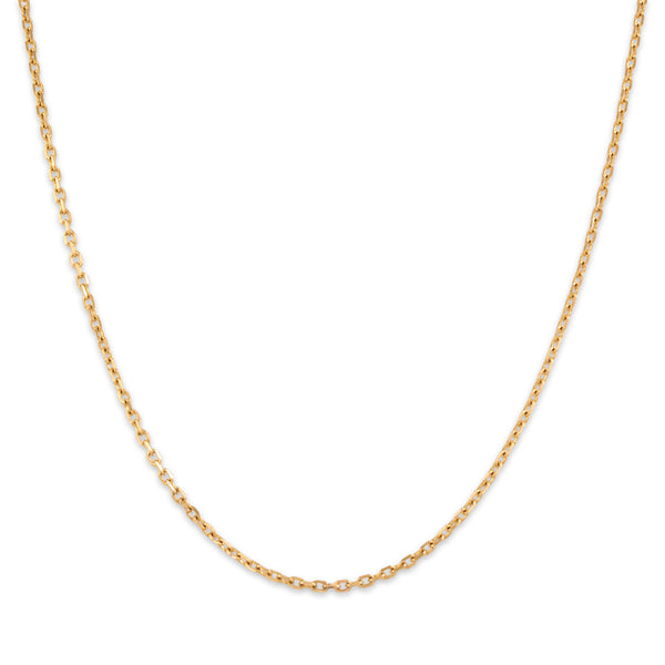 Vintage 14k Yellow Gold 1.8mm Classic Cable Chain 17