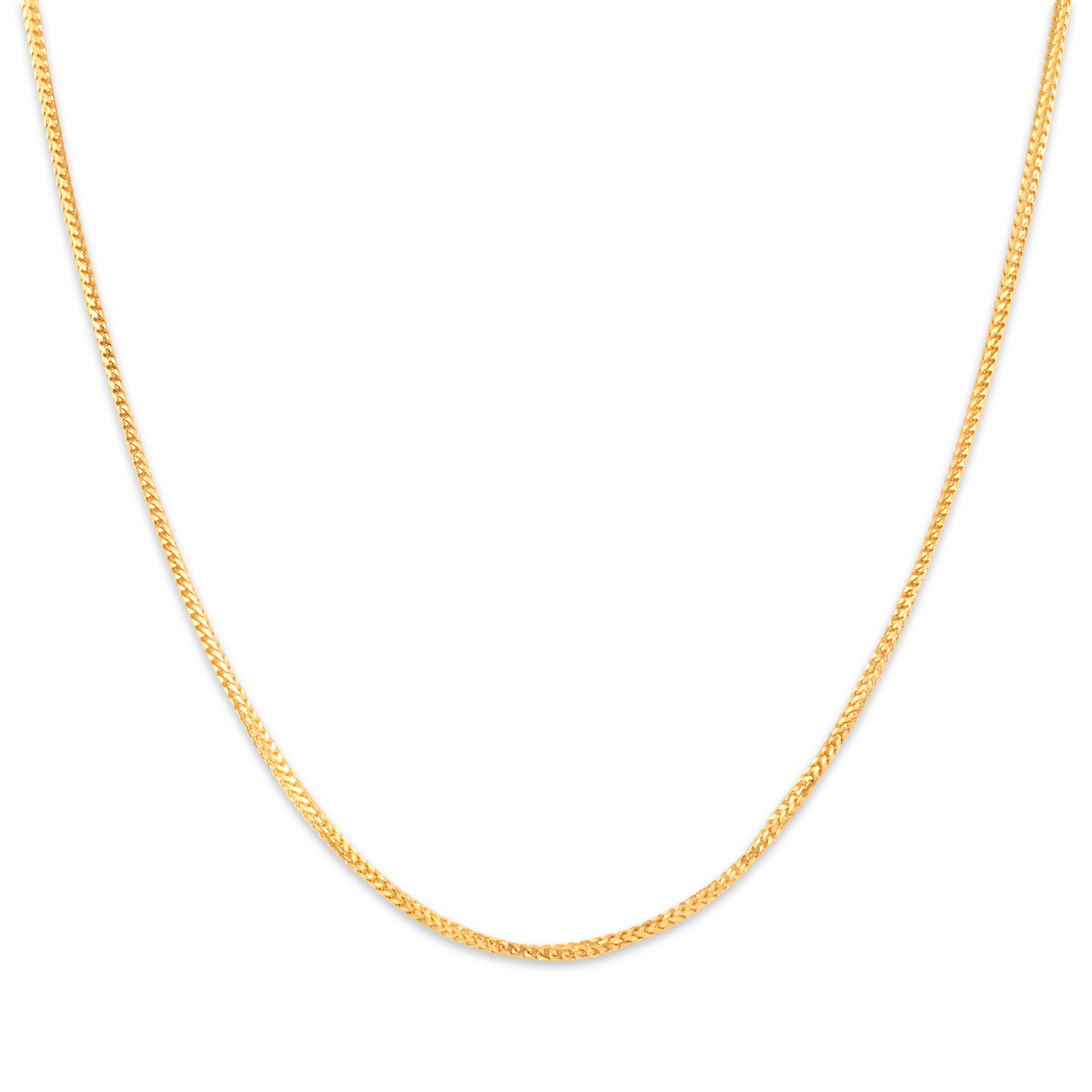 Vintage Italian 14k Yellow Gold 1.35mm Dimensional Fish Scale Link Chain - Close-up view