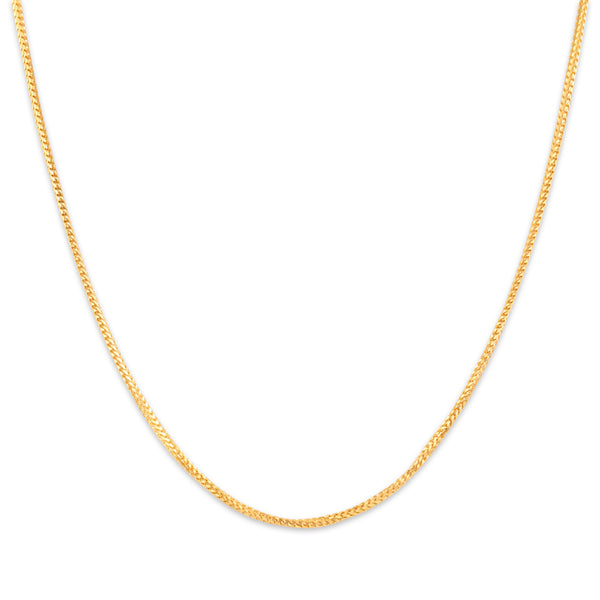 Vintage Italian 14k Yellow Gold 1.35mm Dimensional Fish Scale Link Chain 18