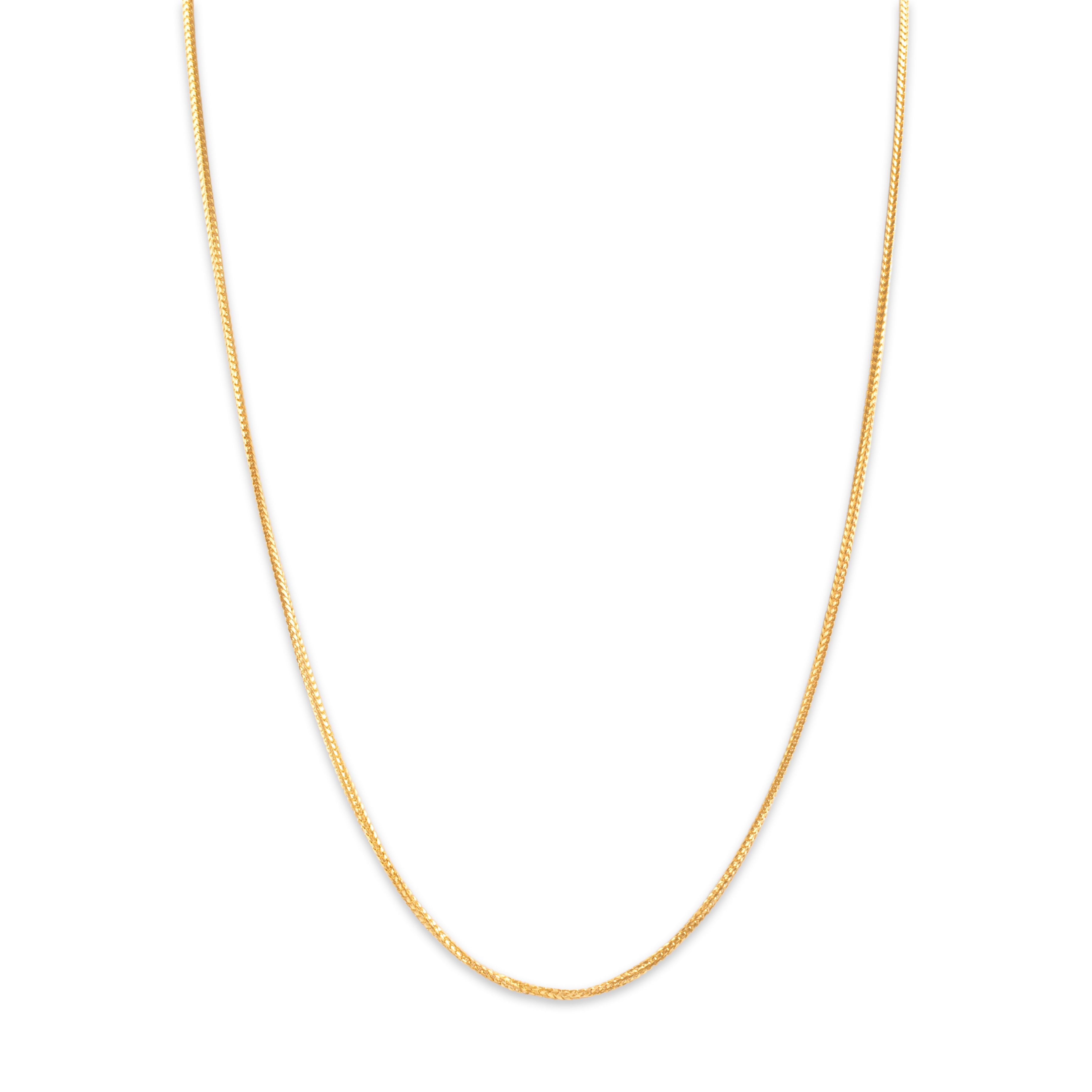 Vintage Italian 14k Yellow Gold 1.35mm Dimensional Fish Scale Link Chain - detail view #1