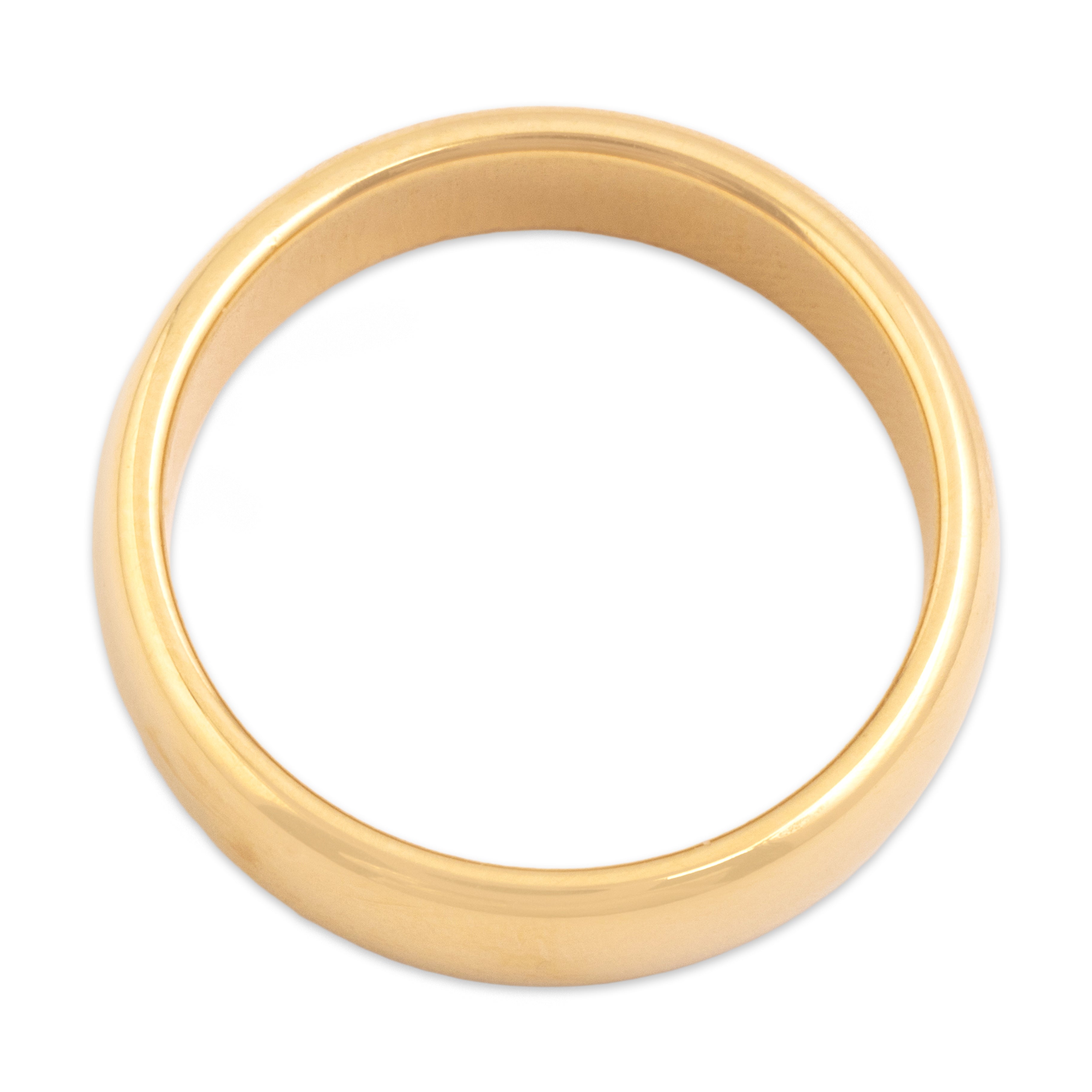 Vintage Tiffany & Co. Heavy 18k Yellow Gold Gleaming Classic Band Ring - detail view #1