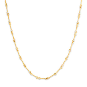 Vintage Italian 18k Yellow Gold 2.7mm Chic Rope Twist Link Chain 18.5"