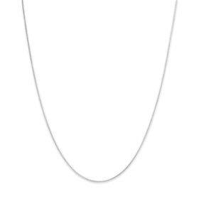 Vintage Italian 14k White Gold .8mm Dainty Wheat Chain 18"
