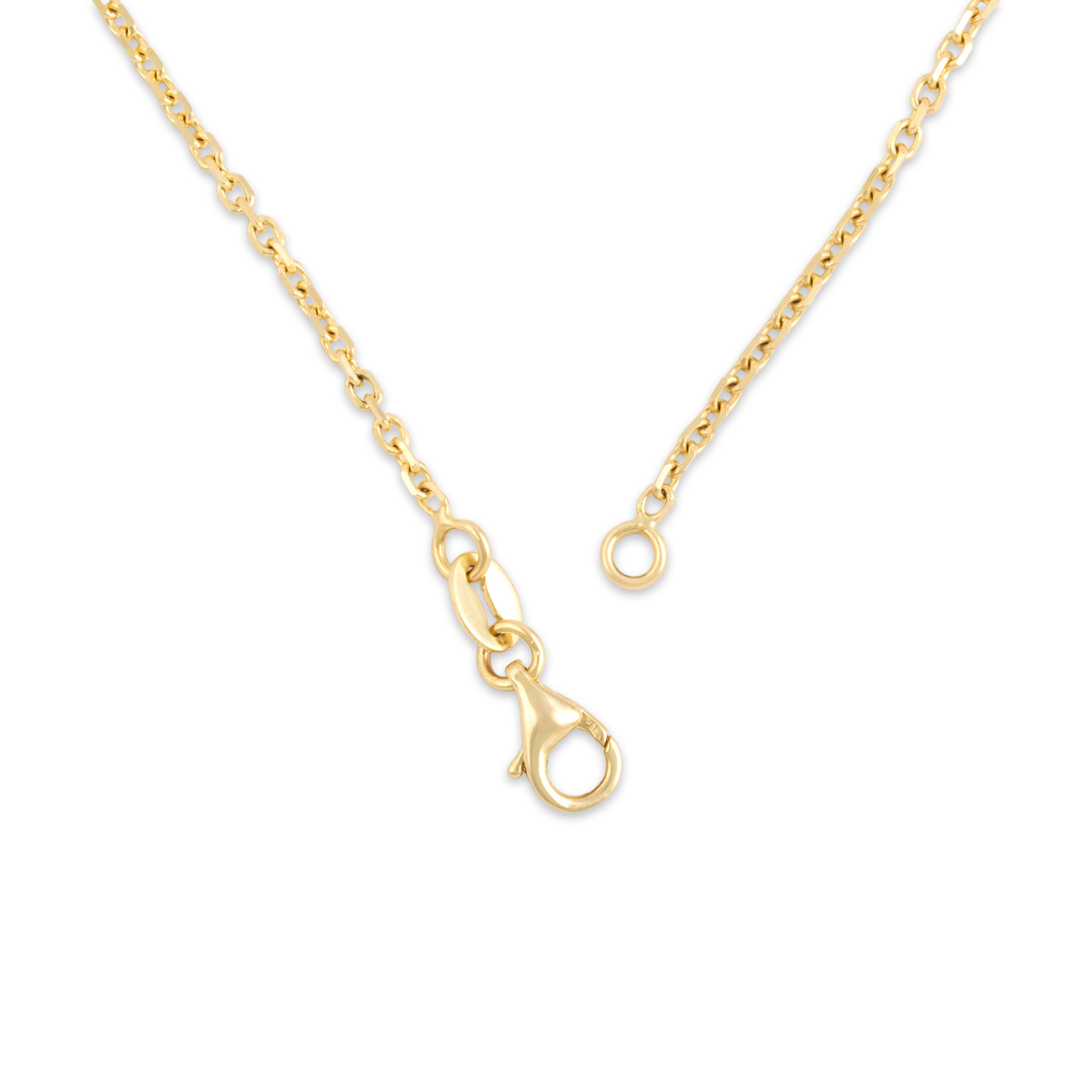 Vintage 14k Yellow Gold 1.35ct Sapphire Diamond Accented Oval Halo Necklace 17.25