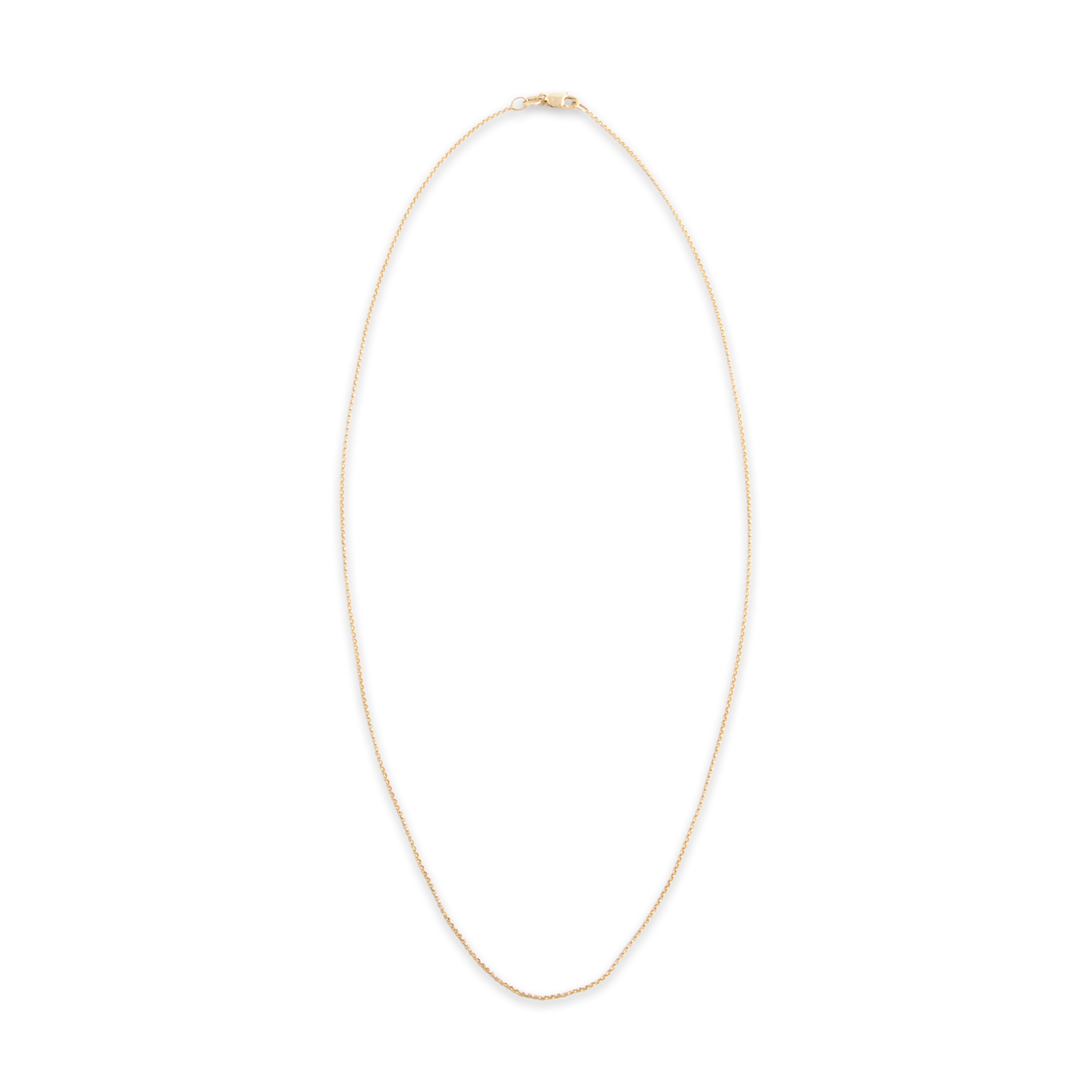 Vintage 14k Yellow Gold 1.1mm Rolo Chain - Overall view