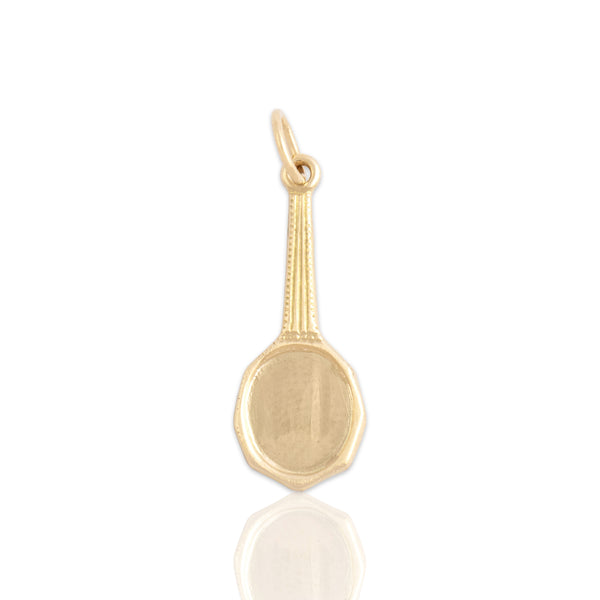 Vintage 10k Yellow Gold Adorable Handheld Mirror Charm / Pendant