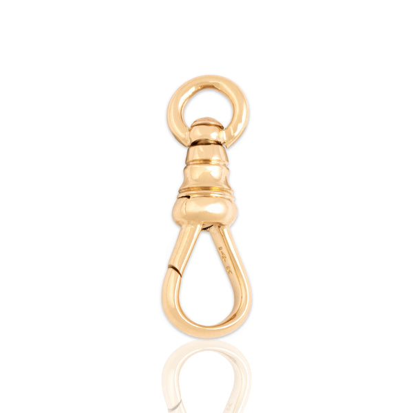 Antique 14k Yellow Gold Swiveling Dog Clip Charm Holder Pendant