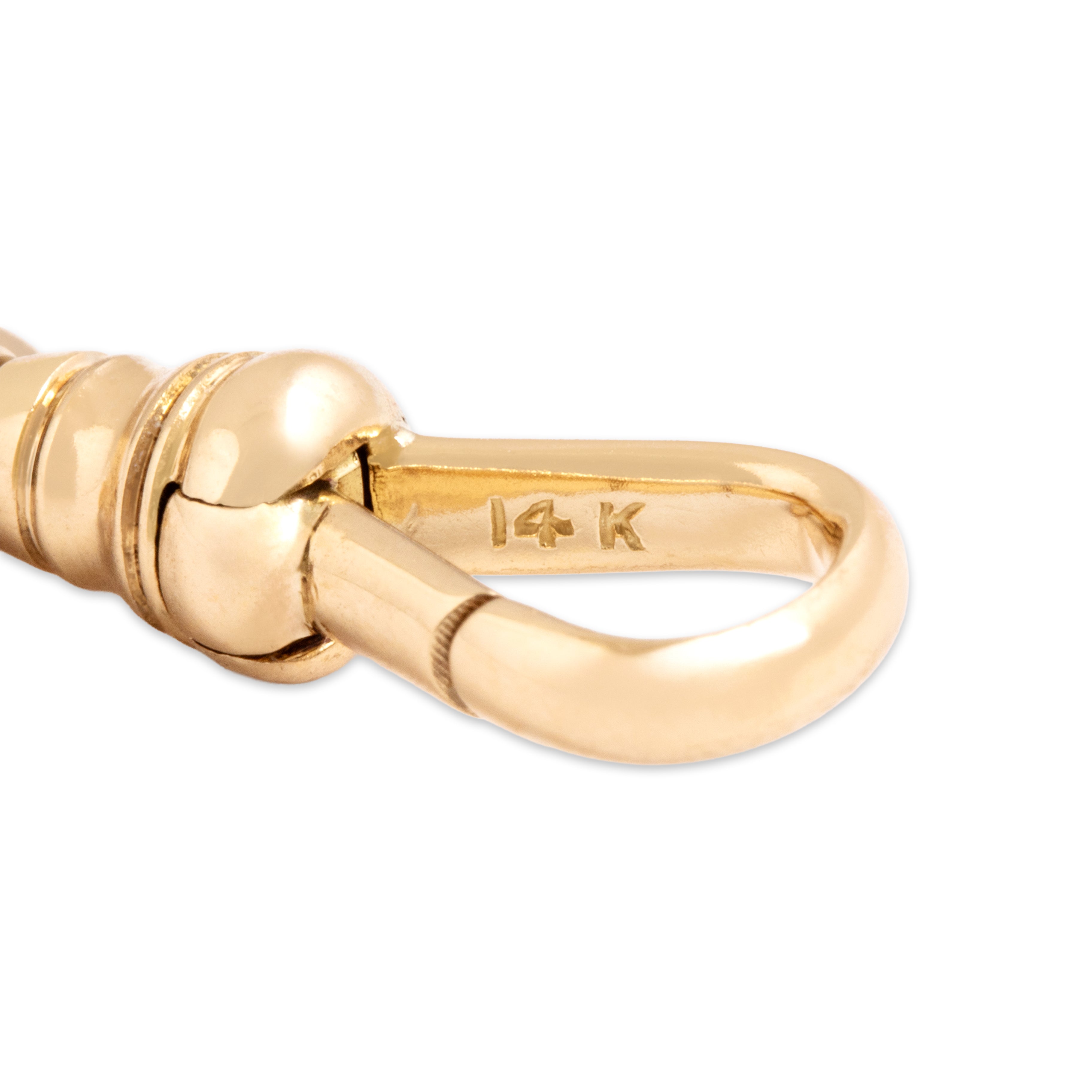 Antique 14k Yellow Gold Swiveling Dog Clip Charm Holder Pendant - Hallmark view