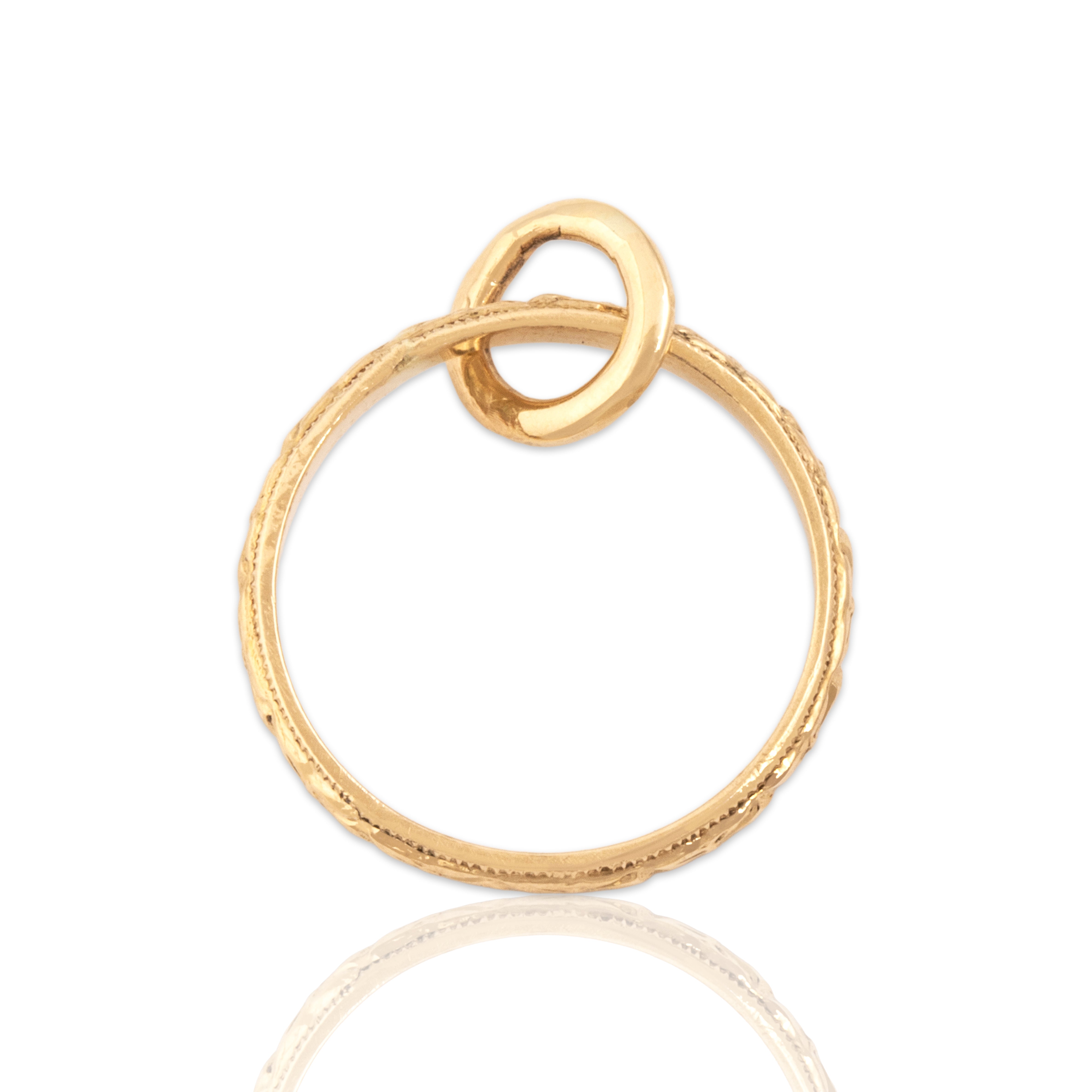 Vintage 10k Yellow Gold Adorable Blossom Band Charm / Pendant