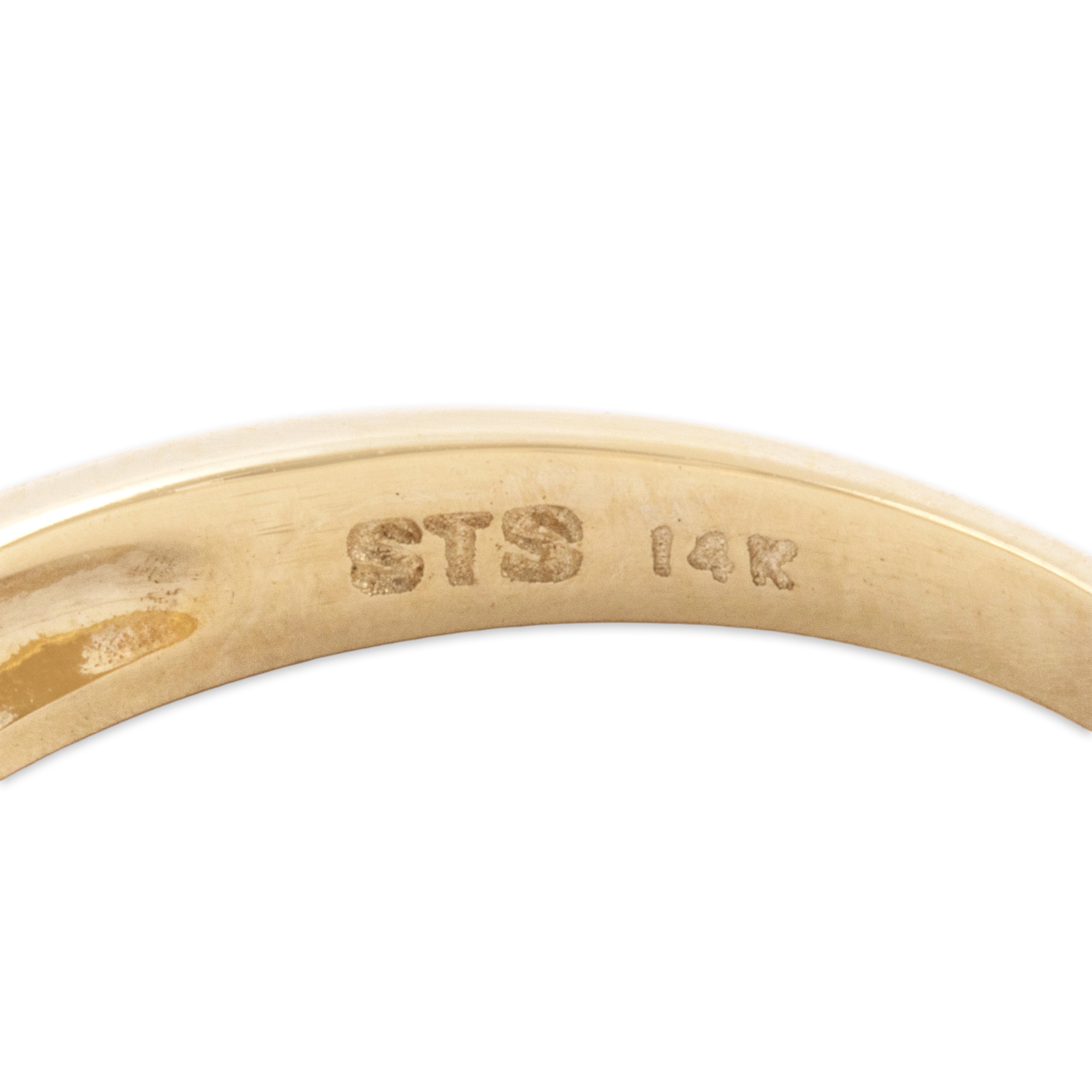 Vintage 14k Yellow Gold .58cttw Tanzanite Pastel Purple Oval Line Ring - Hallmark view