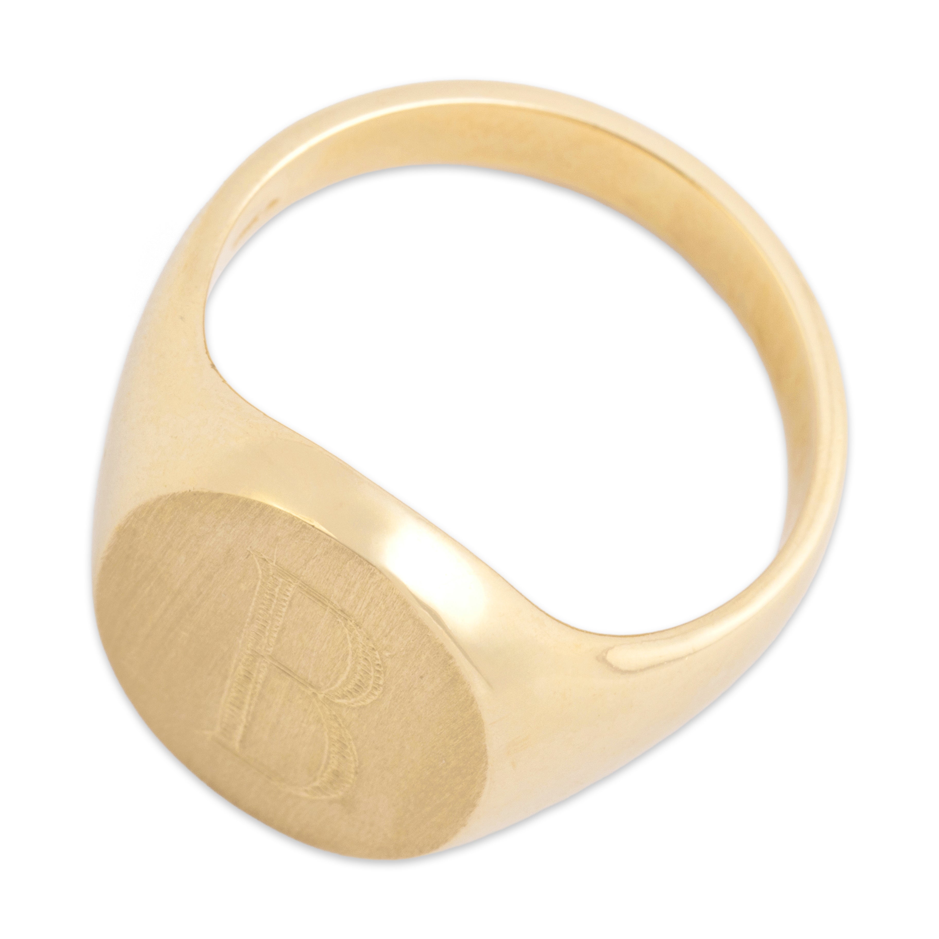 Vintage Heavy 14k Yellow Gold Brushed 