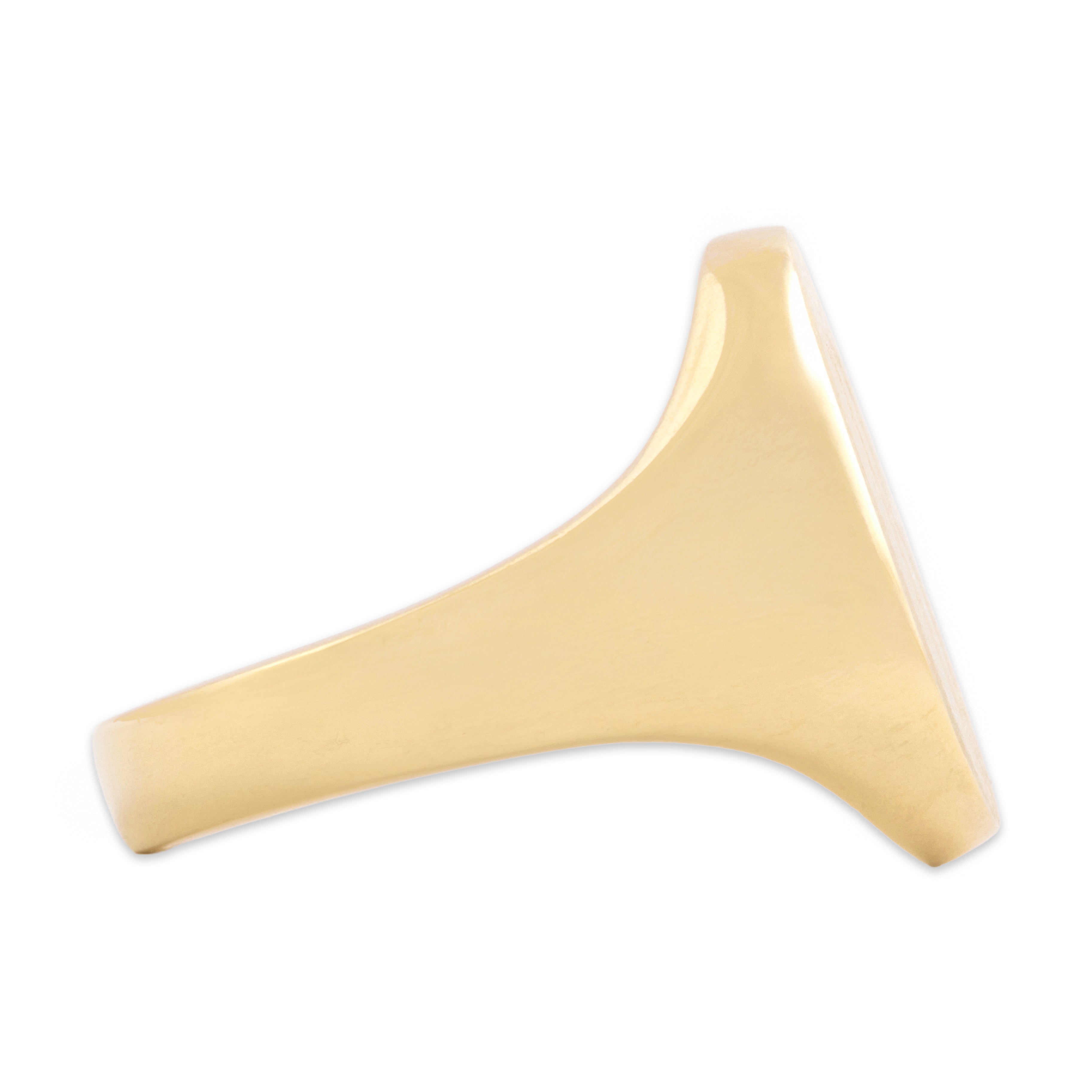 Vintage Heavy 14k Yellow Gold Brushed 