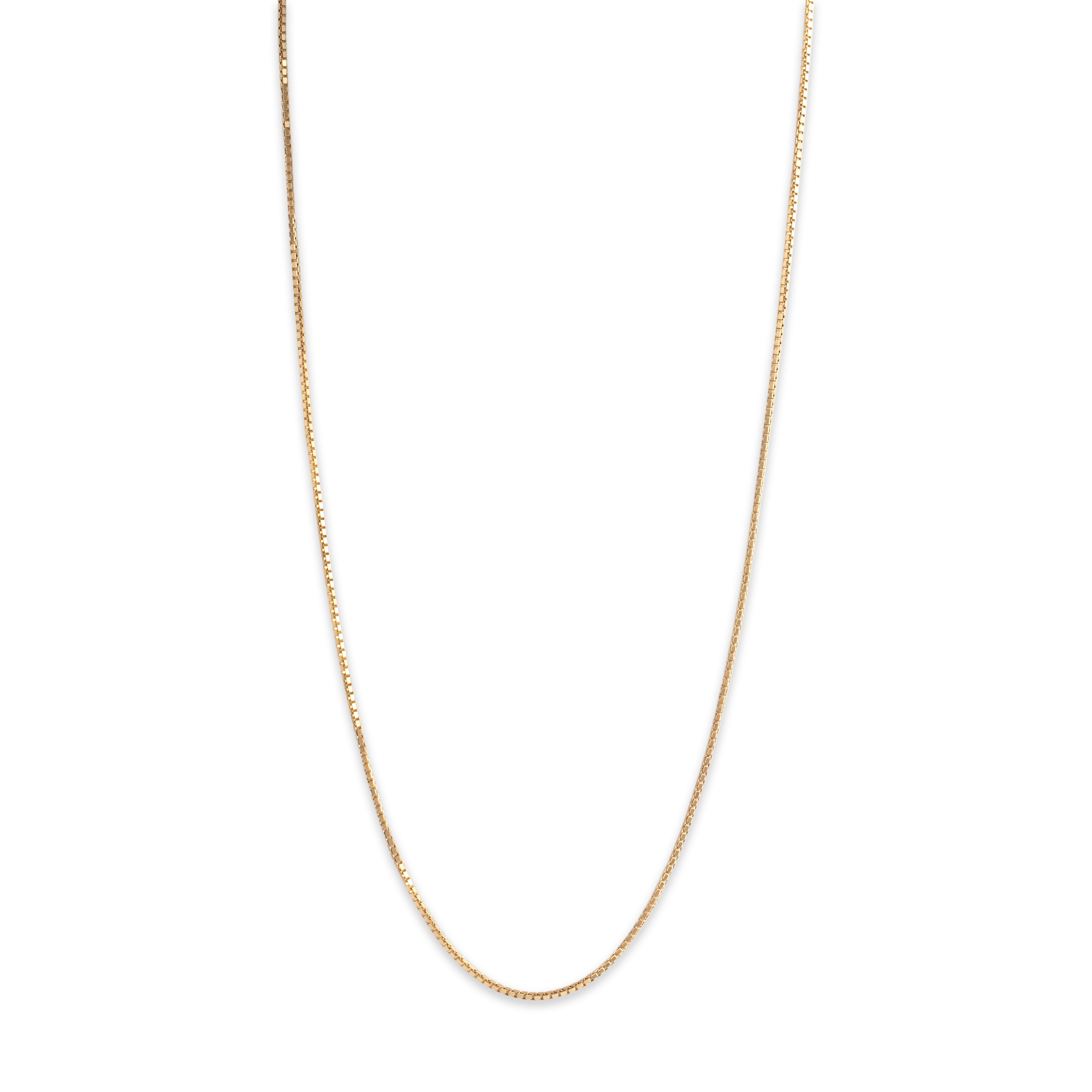 Vintage 14k Yellow Gold 1.4mm Gleaming Box Chain - detail view #1