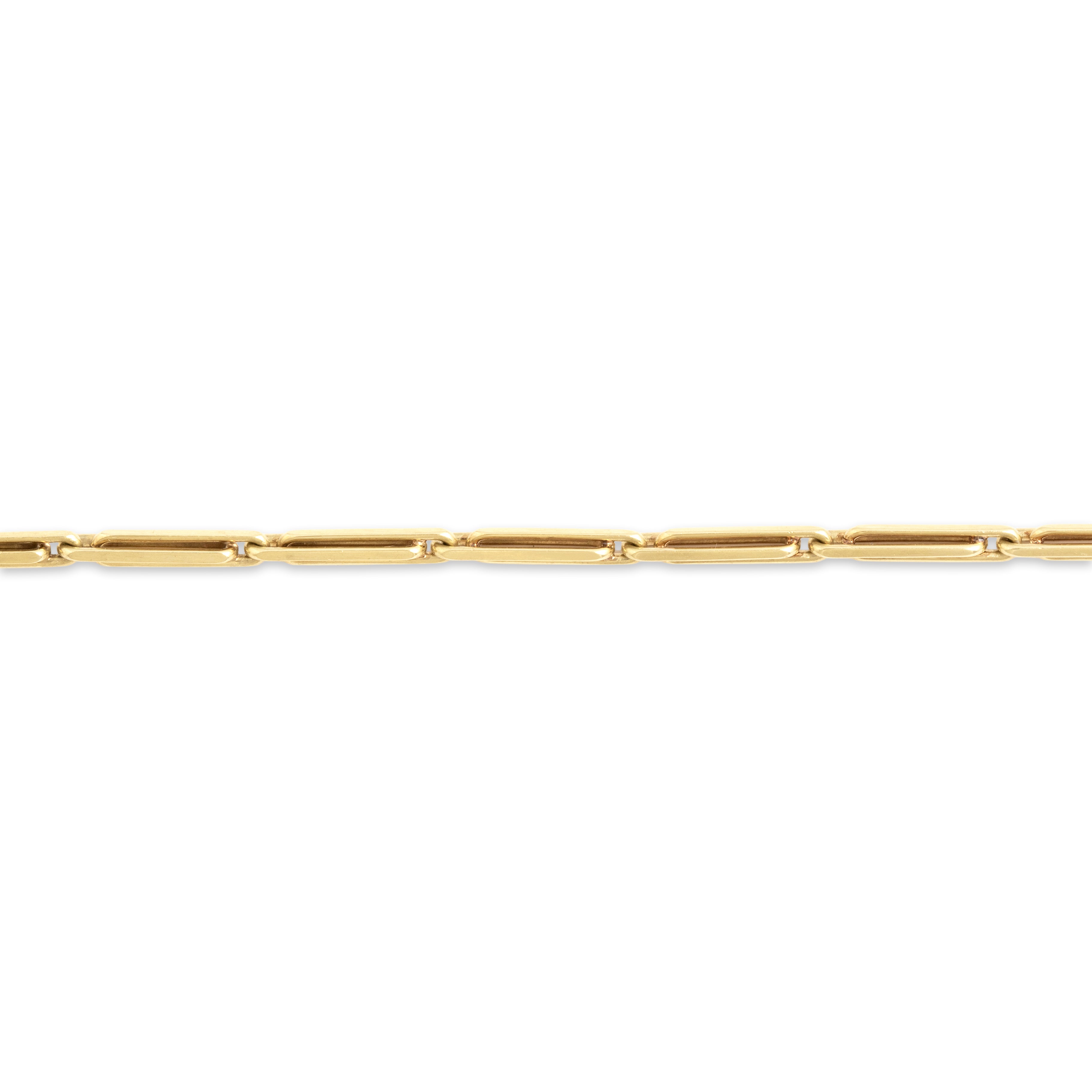 Antique Kreisler & Co. 14k Yellow Gold Classic Bar Link Dog Clip Watch Fob Bracelet - detail view #1