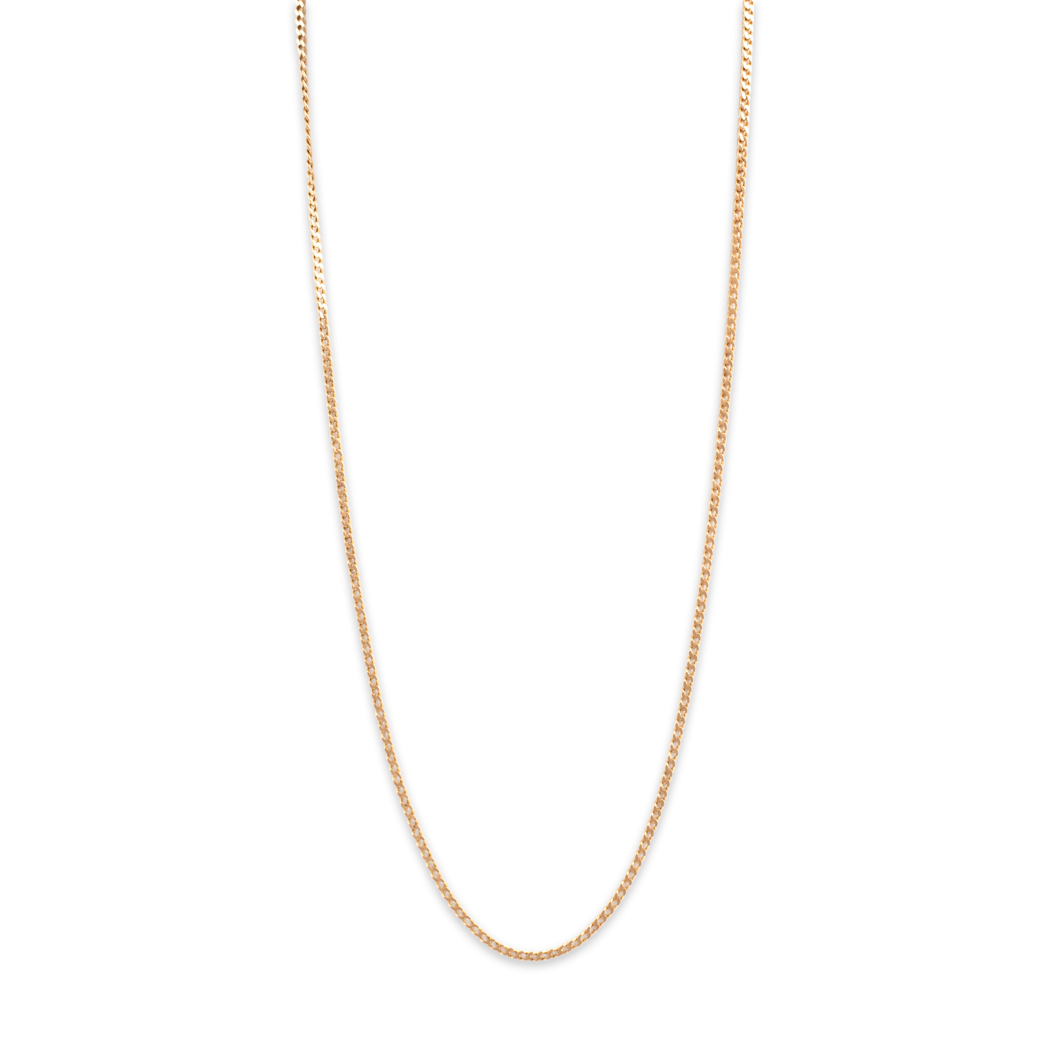 Antique Freed & Peikes 14k Yellow Gold 2.25mm Fantastic Classic Curb Chain - detail view #1