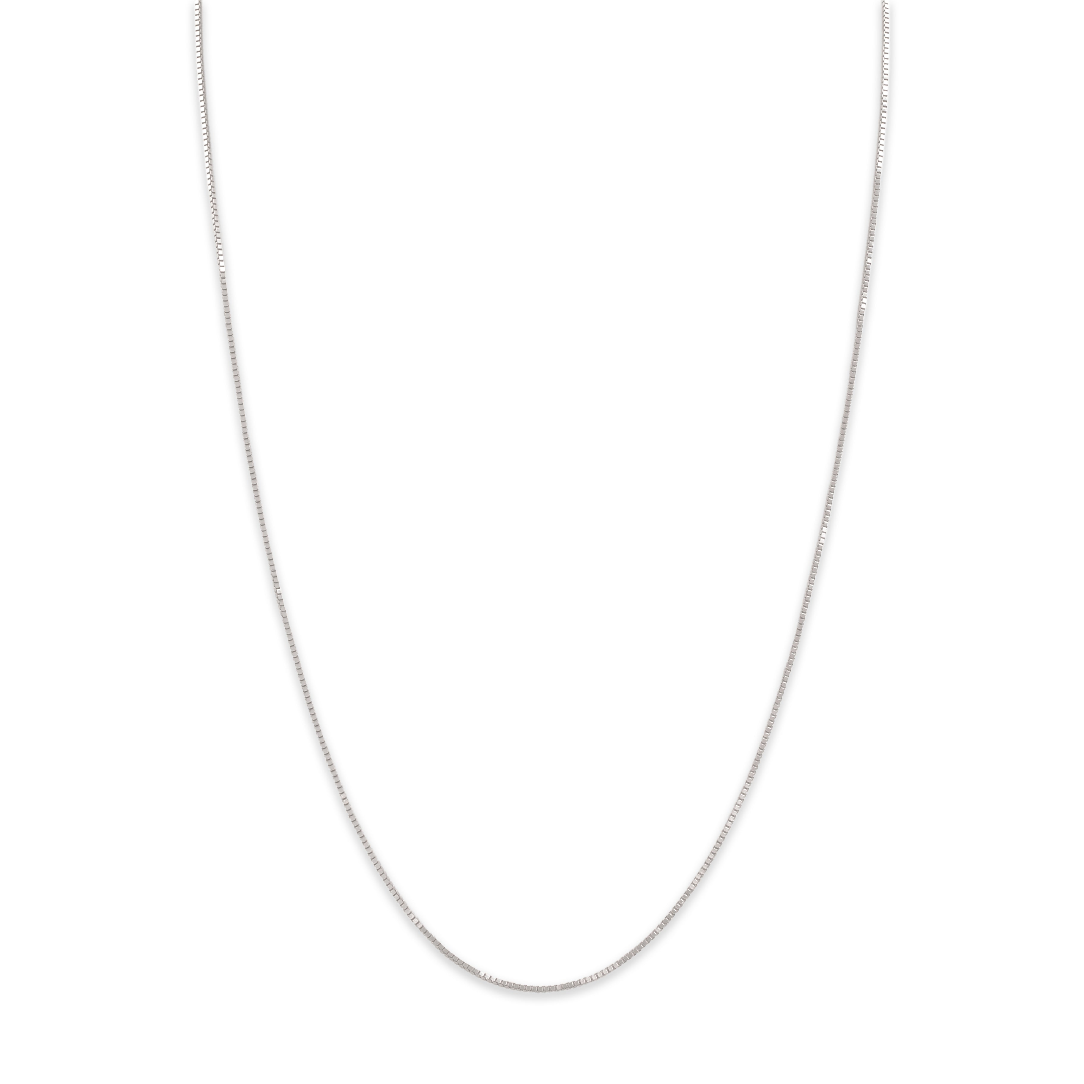 Vintage 14k White Gold .9mm Classic Box Chain - detail view #1
