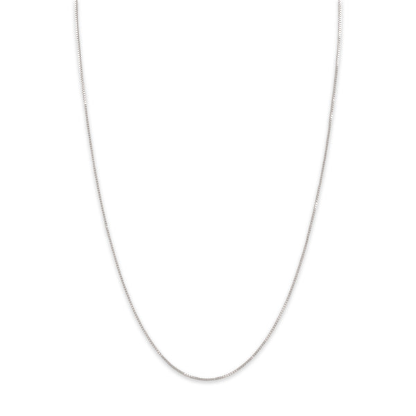 Vintage 14k White Gold .9mm Classic Box Chain 18