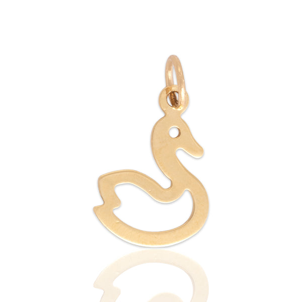 Vintage 18k Yellow Gold Adorable Cartoon Duckie Charm / Pendant