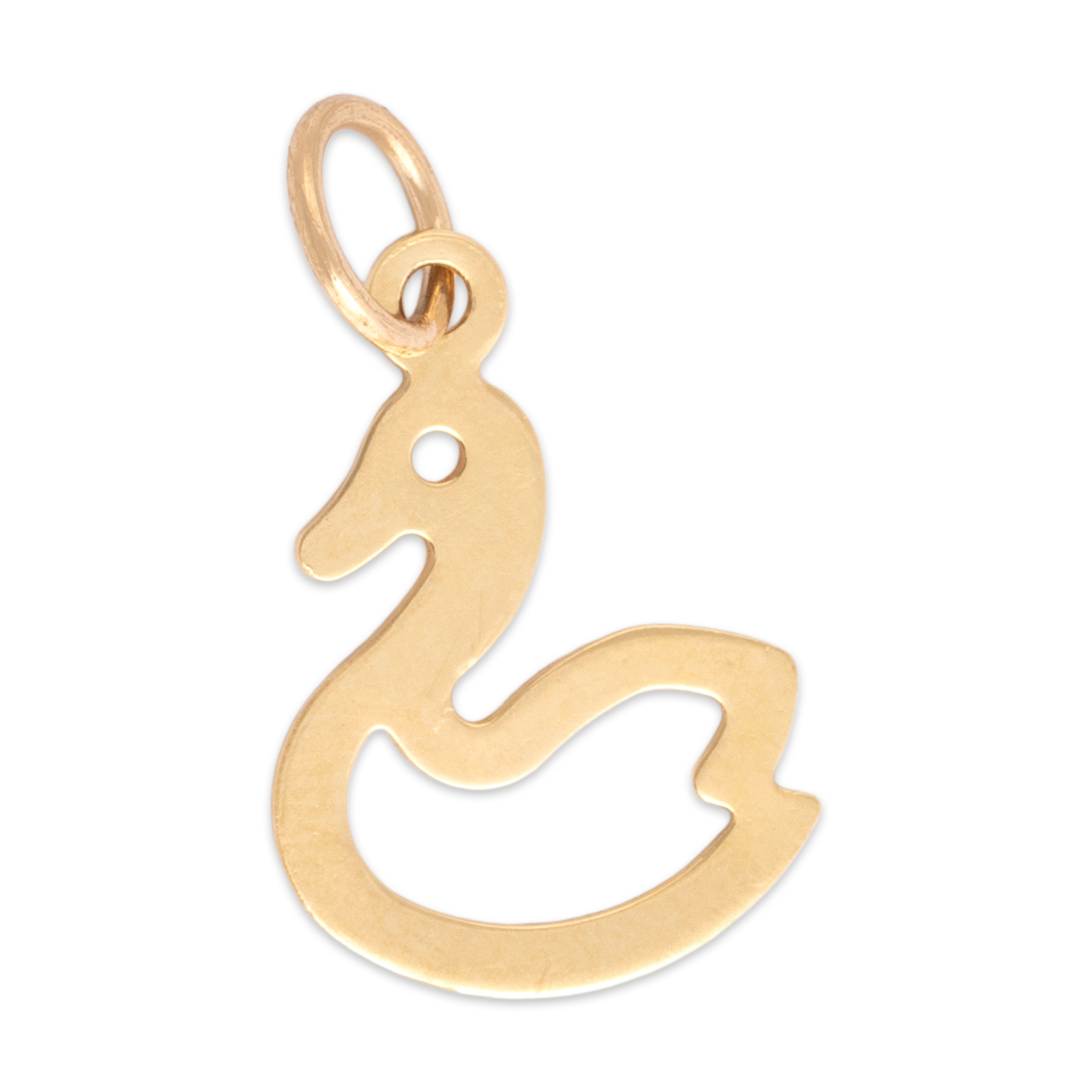 Vintage 18k Yellow Gold Adorable Cartoon Duckie Charm / Pendant - Overall view