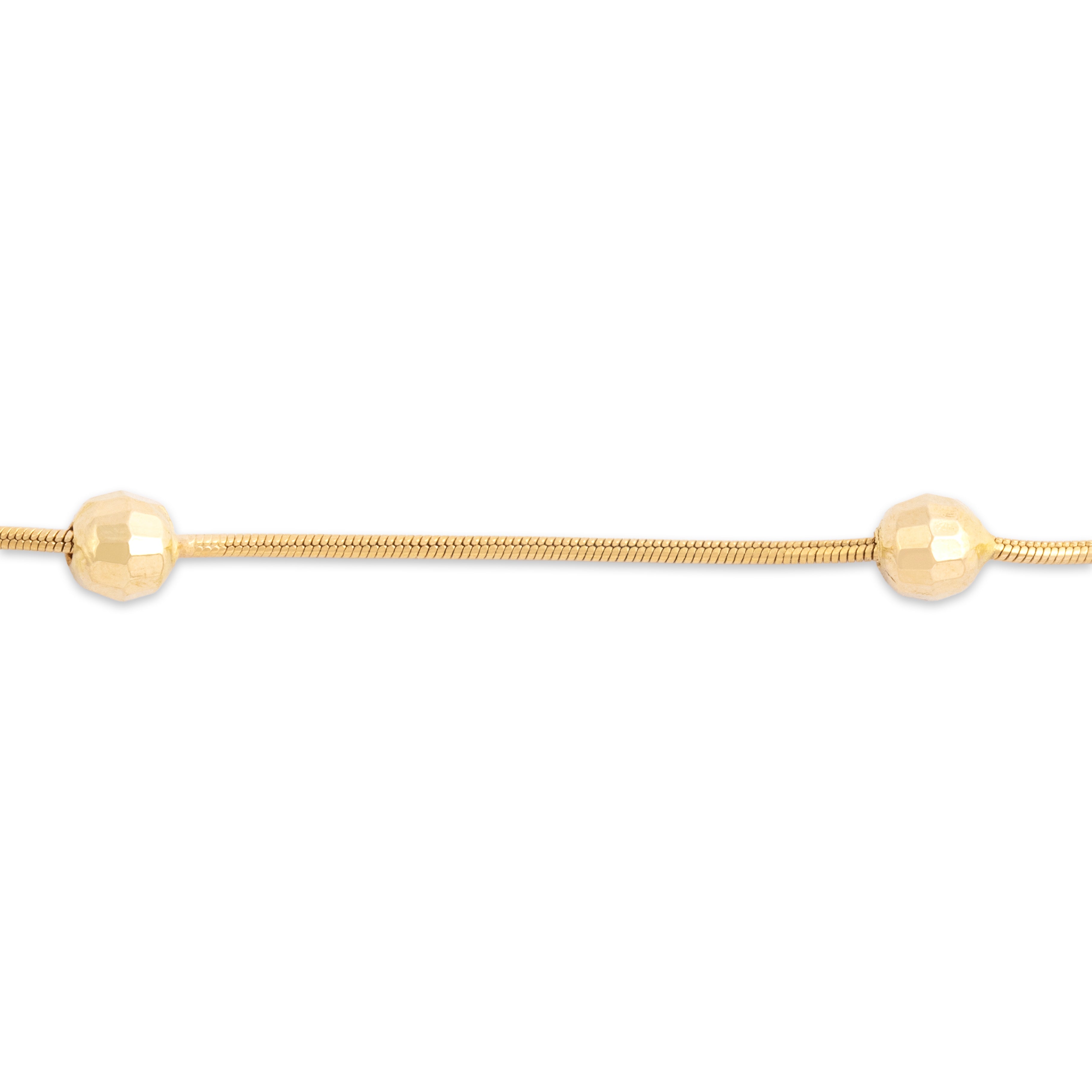 Vintage 18k Yellow Gold Gleaming Disco Station Bracelet 7.5