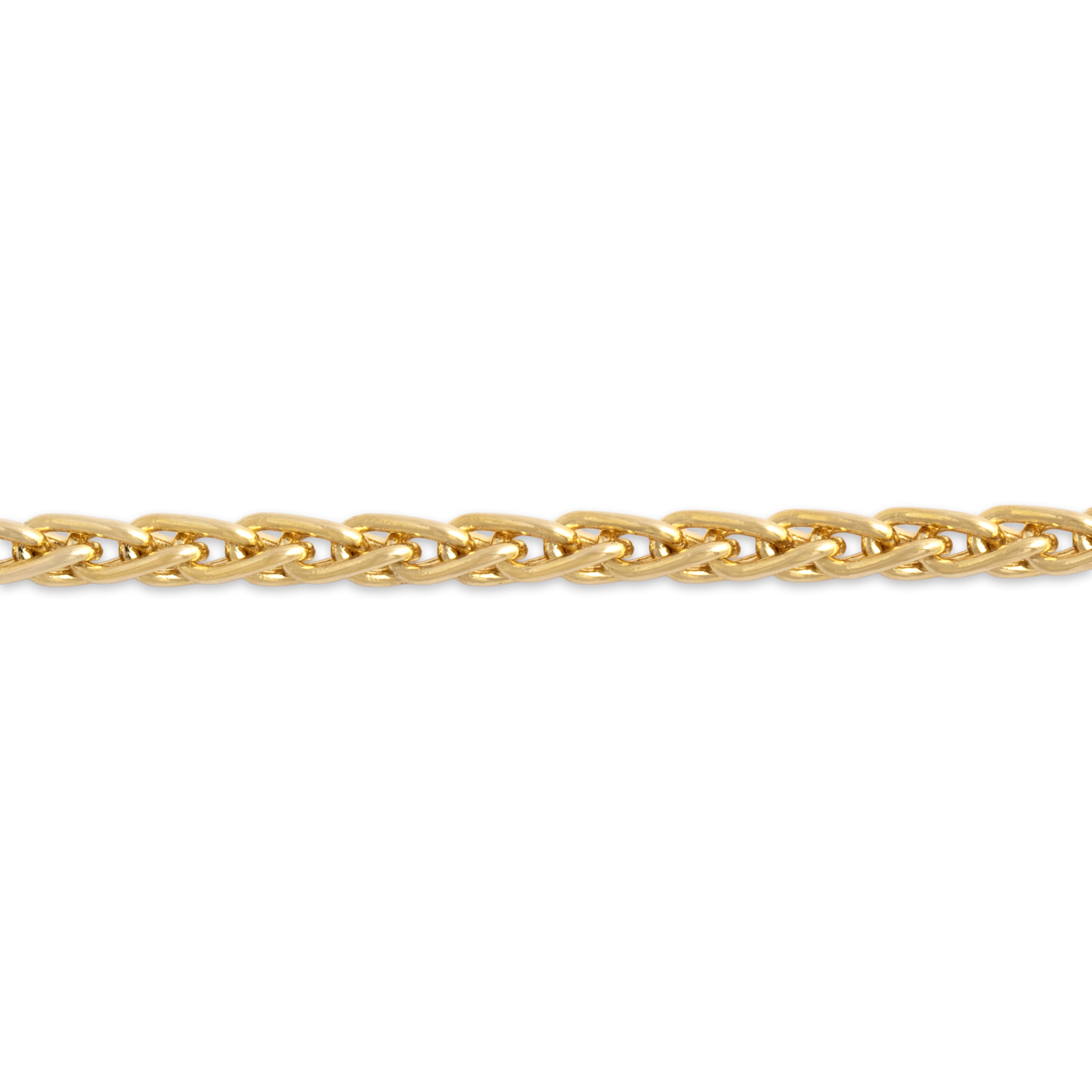 Vintage 18k Yellow Gold Chic Wheat Chain Bracelet - detail view #1