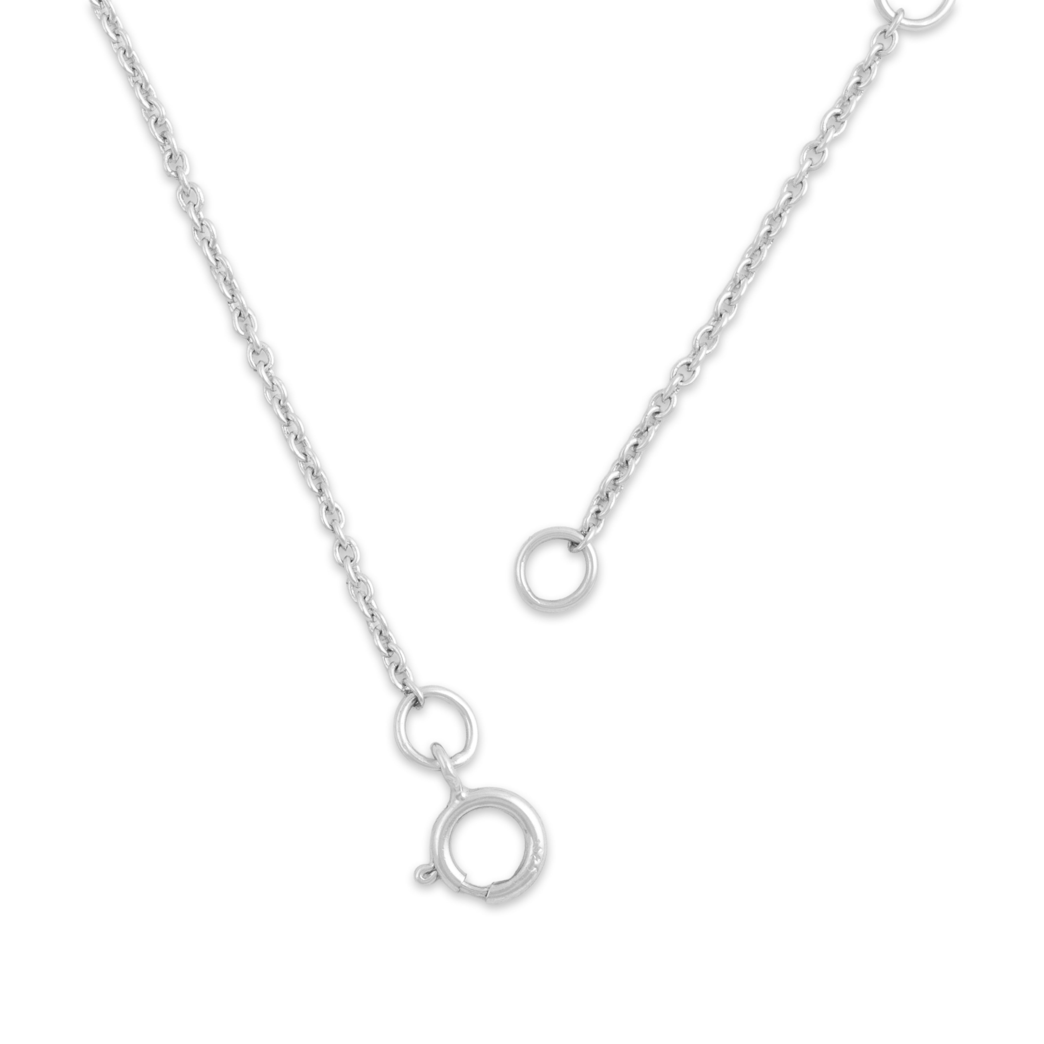Estate 14k White Gold [Custom Carat] Glittering Infinity Adjustable Necklace - clasp view