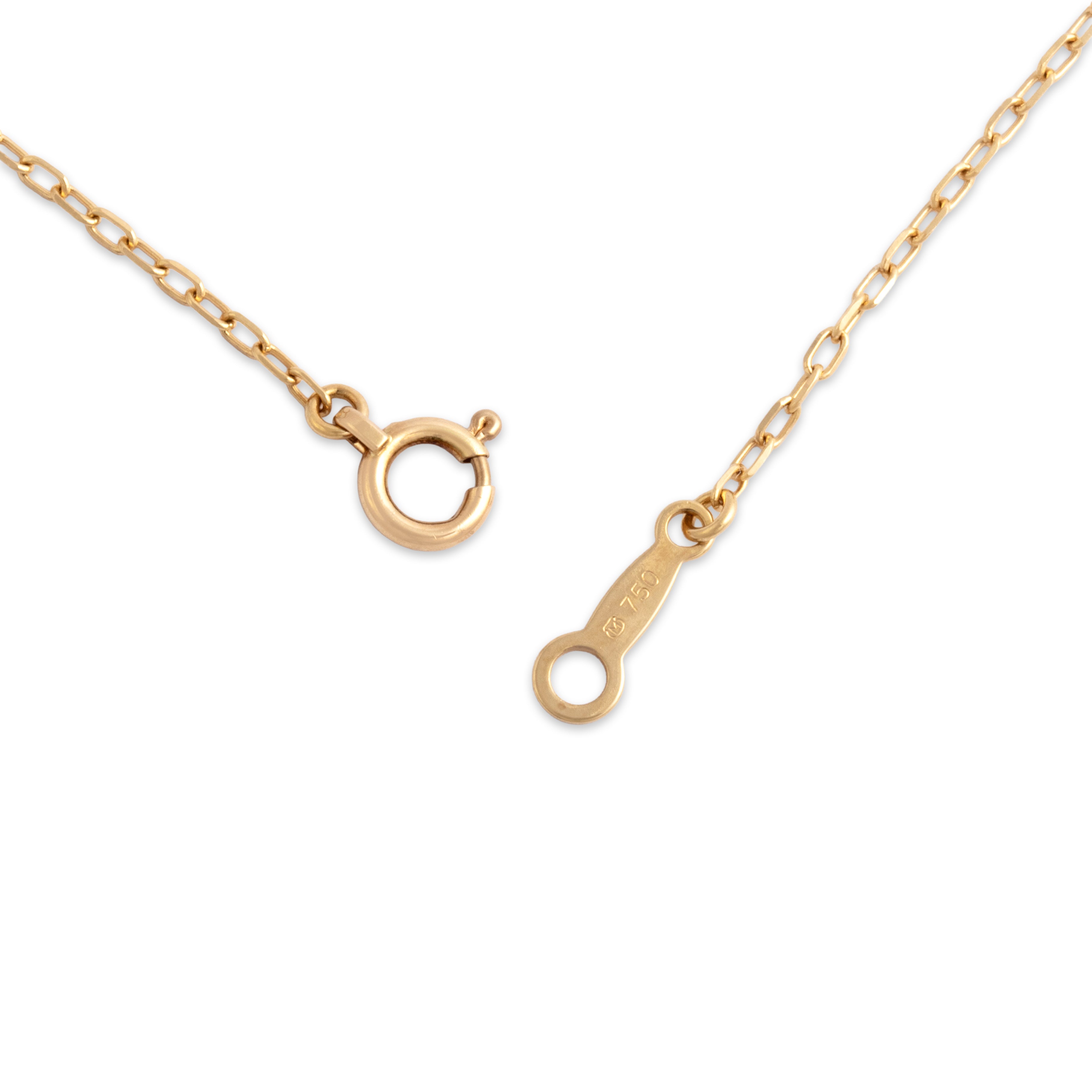 Vintage Mikimoto 18k Yellow Gold Pearl Diamond Stunning Drop Dangle Adjustable Necklace - clasp view