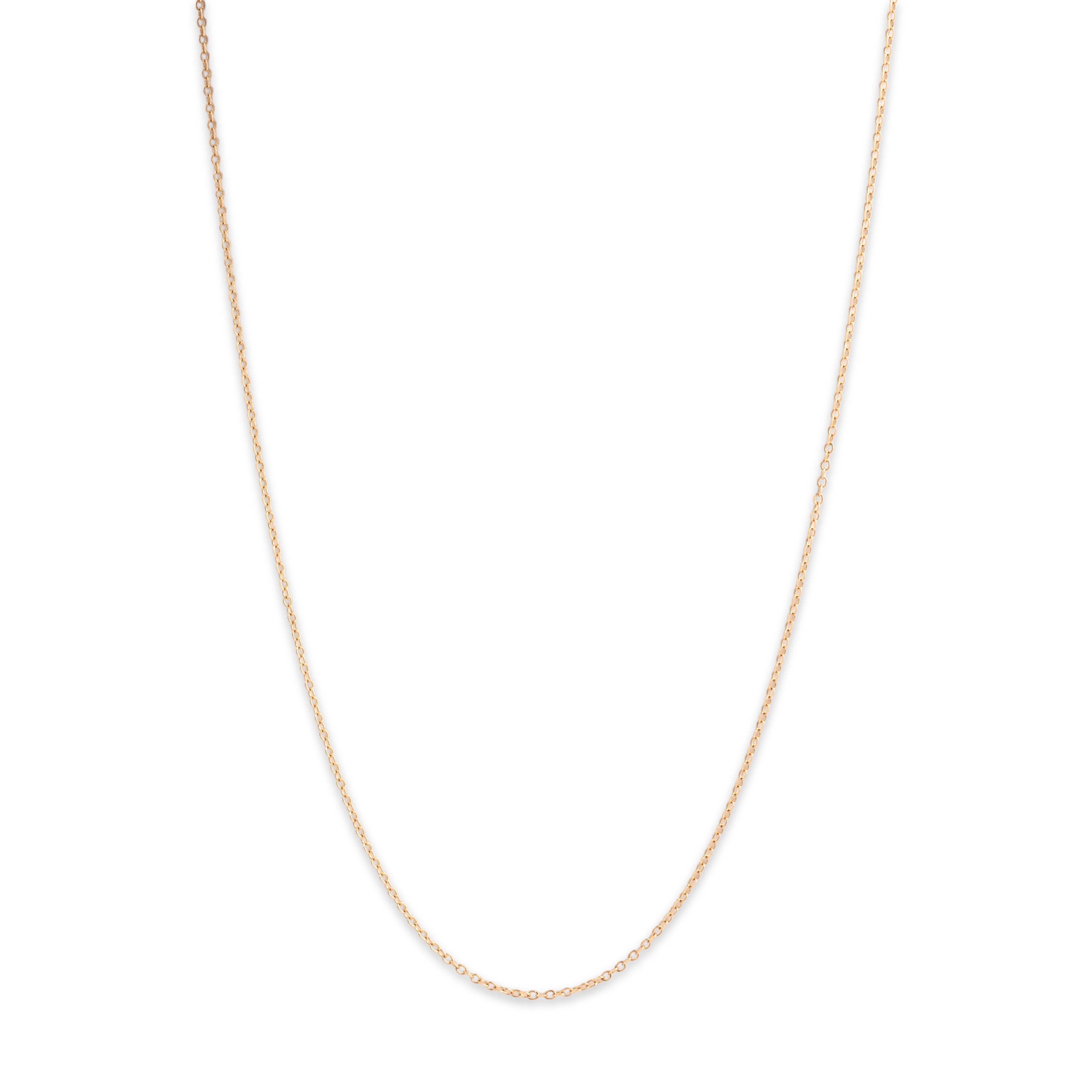 Vintage 14k Yellow Gold 1.4mm (Link) Delicate Cable Adjustable Chain - detail view #1