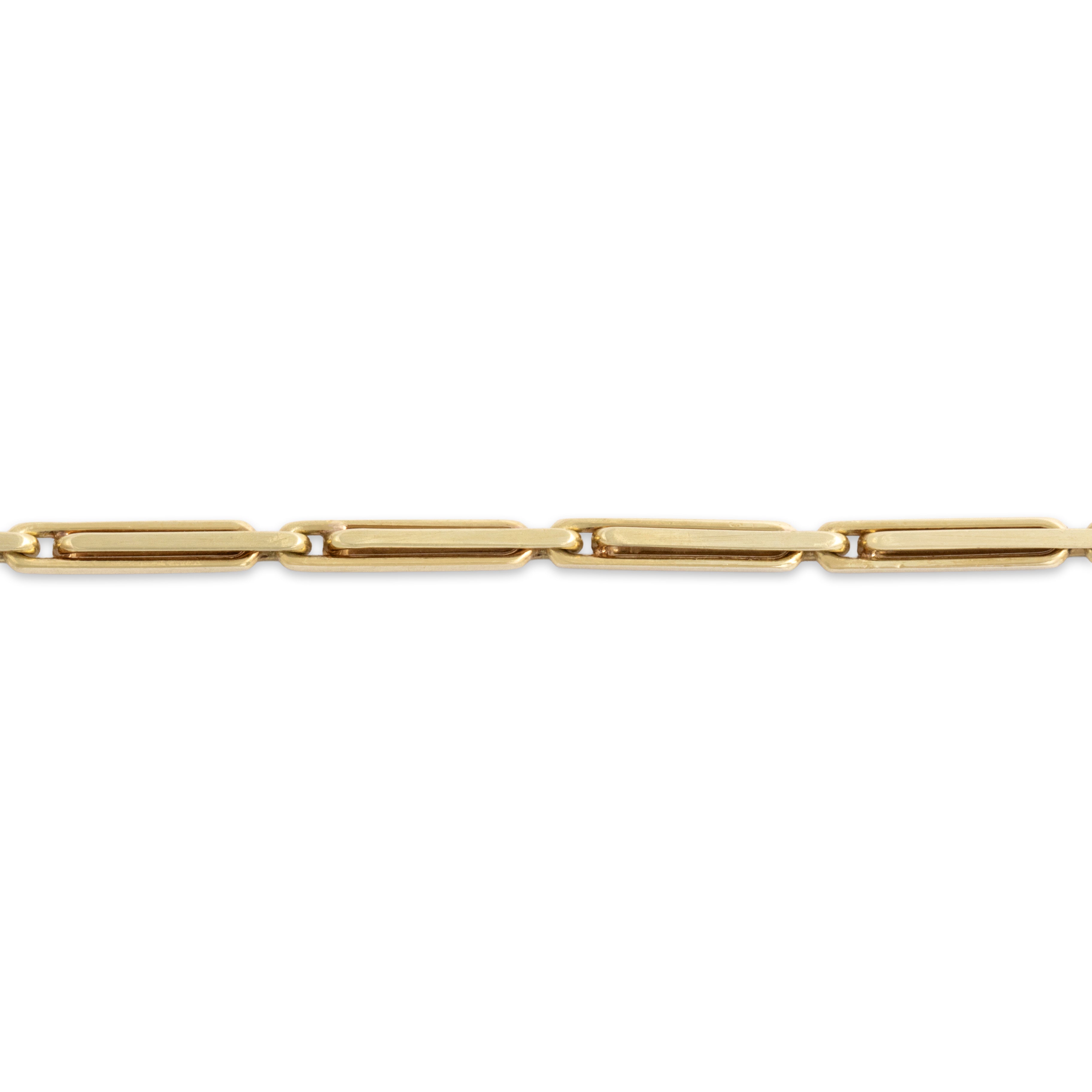 Antique Kreisler & Co. 14k Yellow & Rosy Yellow Gold Bar Link Bracelet 6.25