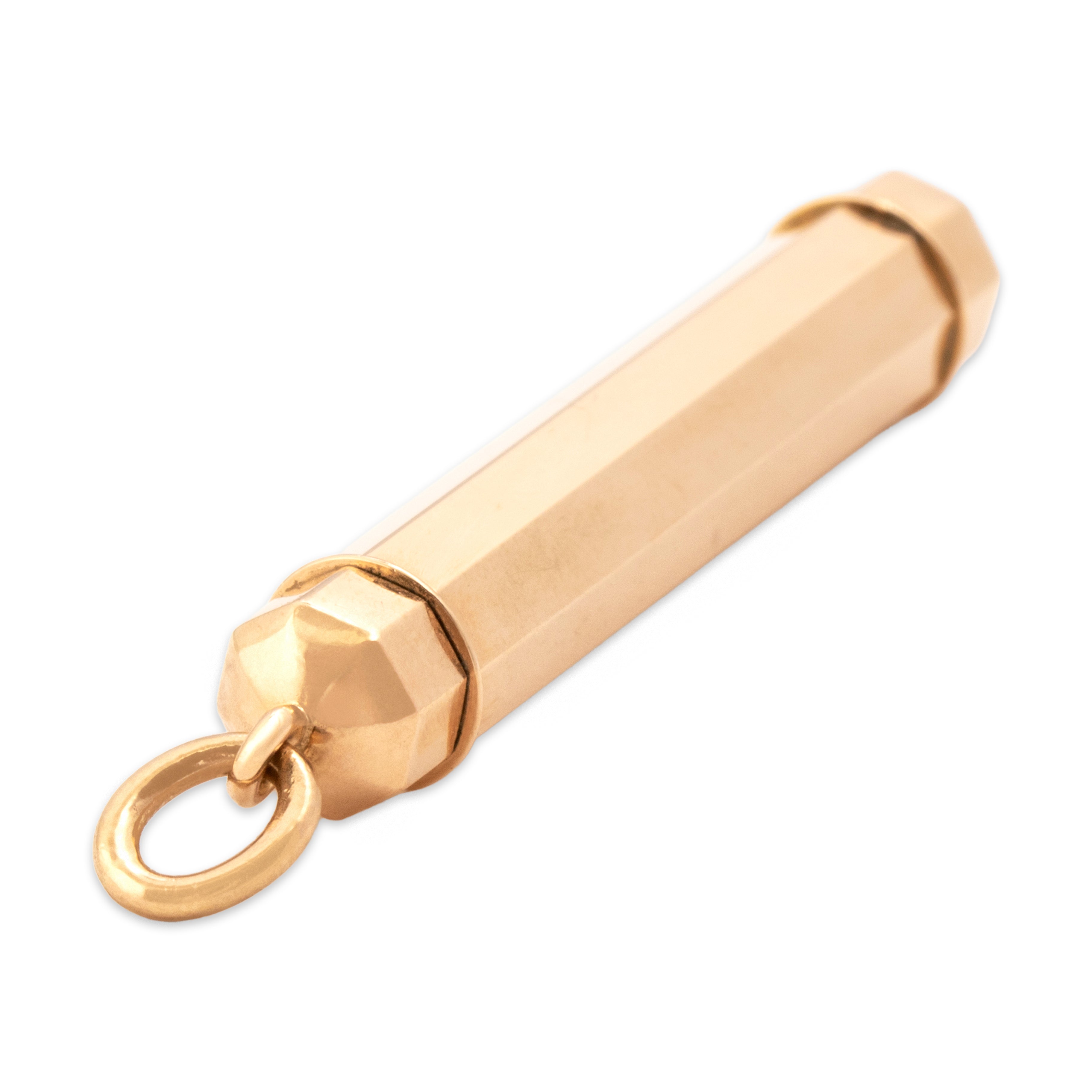 Antique Victorian Fairchild 14k Rosy Yellow Gold Telescoping Pencil Pendant - detail view #4