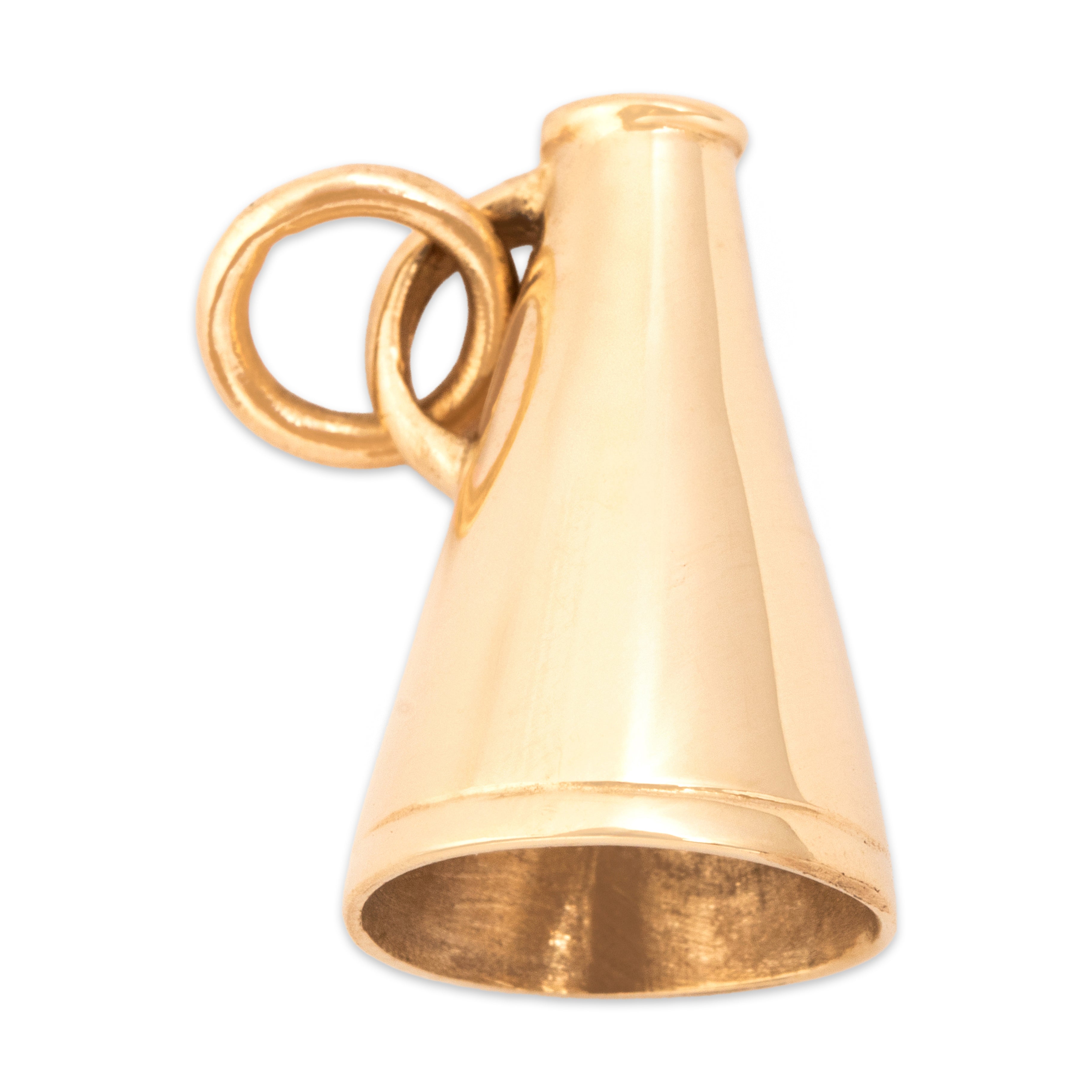 Vintage 14k Yellow Gold Cheer Cone Charm / Pendant - Overall view