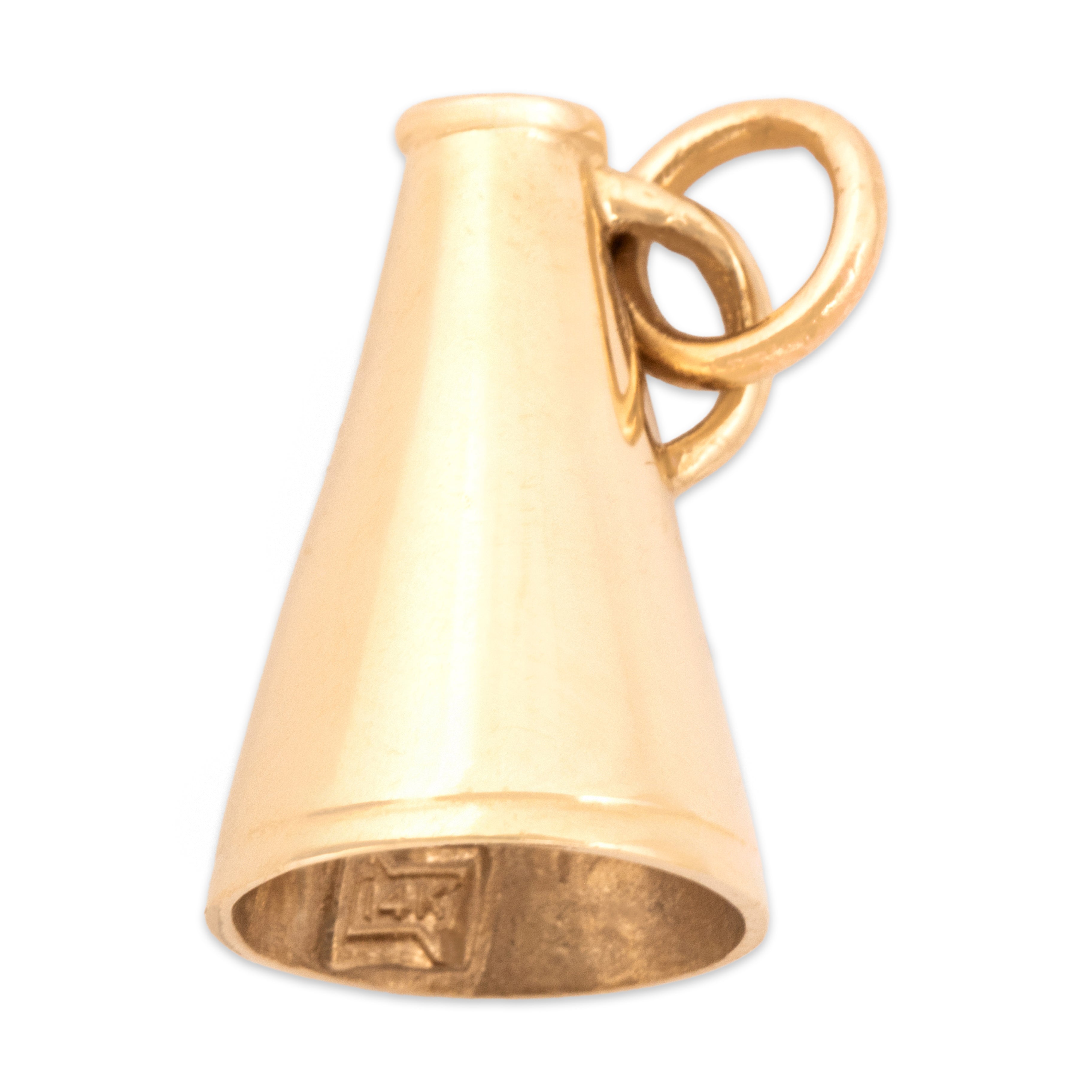 Vintage 14k Yellow Gold Cheer Cone Charm / Pendant - Overall view