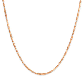 Vintage Italian 14k Rose Gold 1.7mm Stunning Dimensional Chevron Link Chain 18"