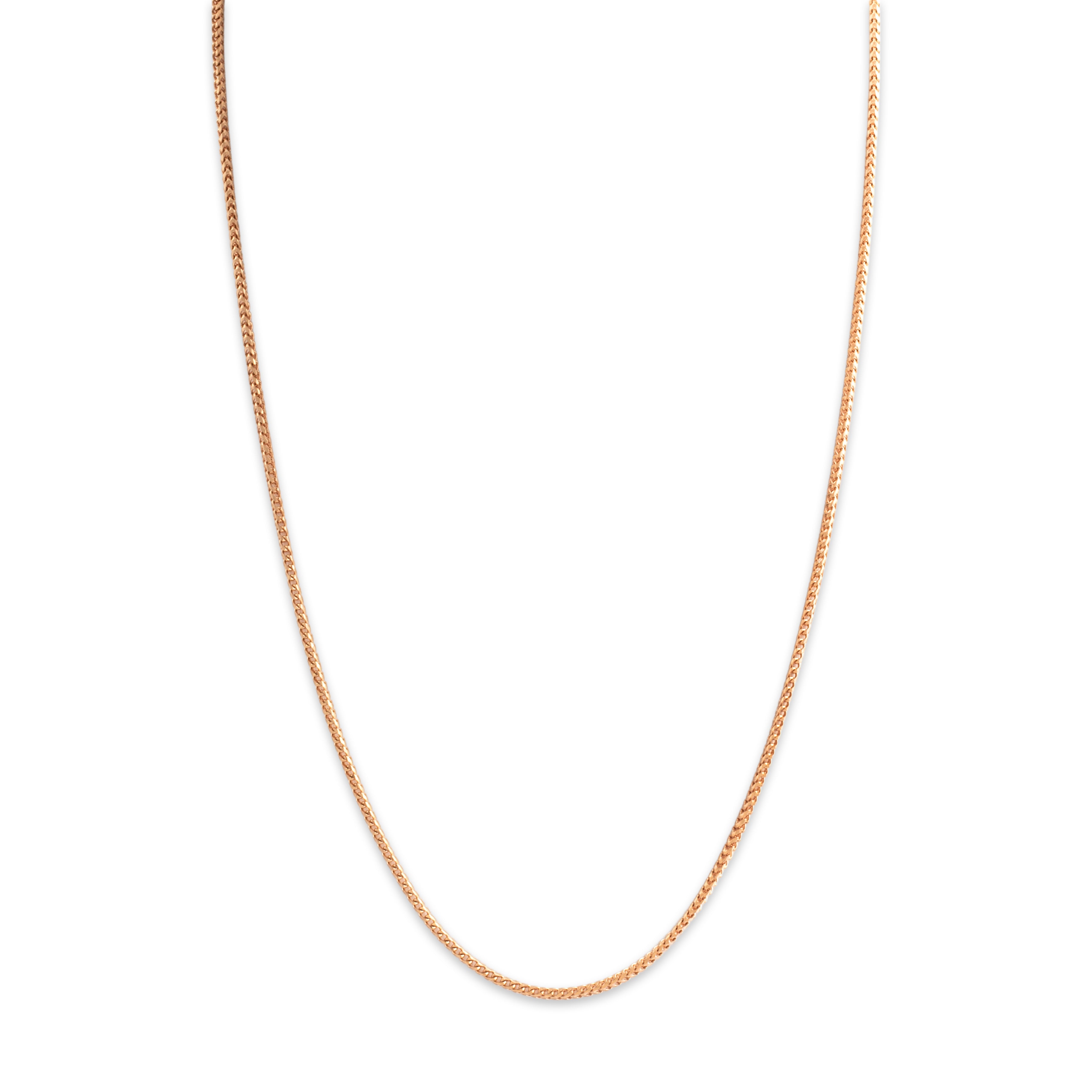 Vintage Italian 14k Rose Gold 1.7mm Stunning Dimensional Chevron Link Chain - detail view #1