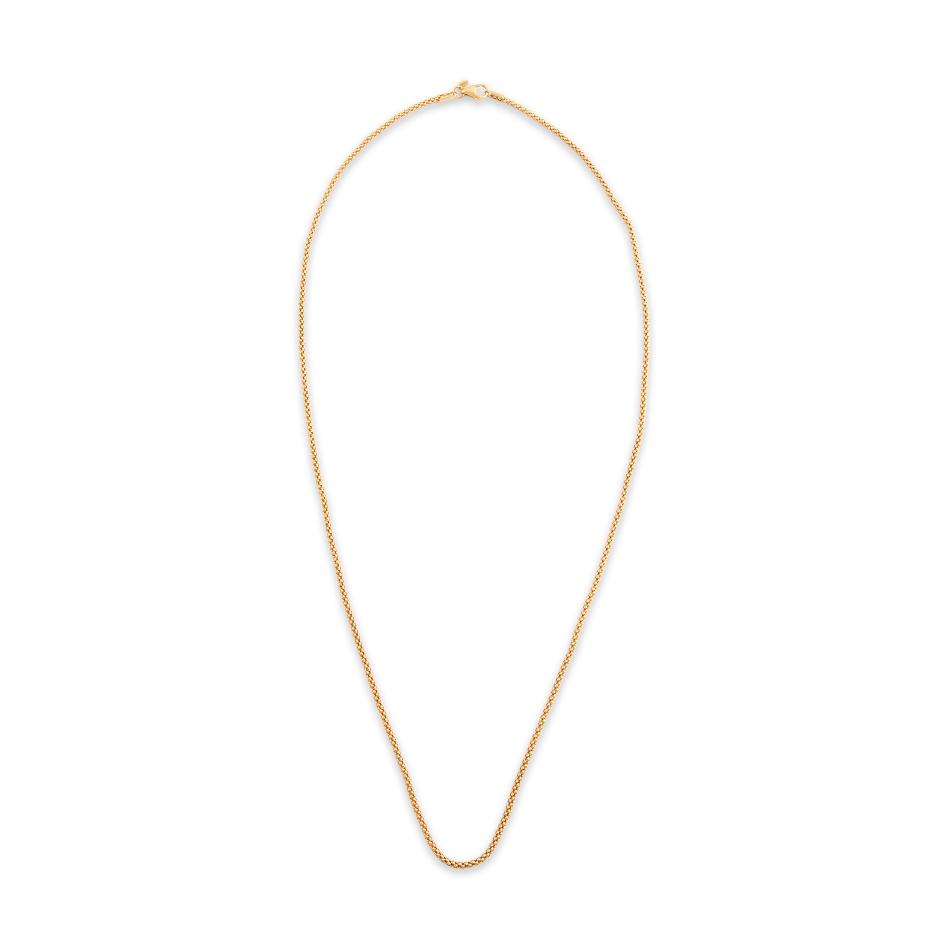 Estate 14k Yellow Gold 1.7mm Dynamic Popcorn Chain - Overall view