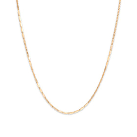 Vintage 18k Yellow Gold 1.2mm Lovely Faceted Bar Link Chain 22"