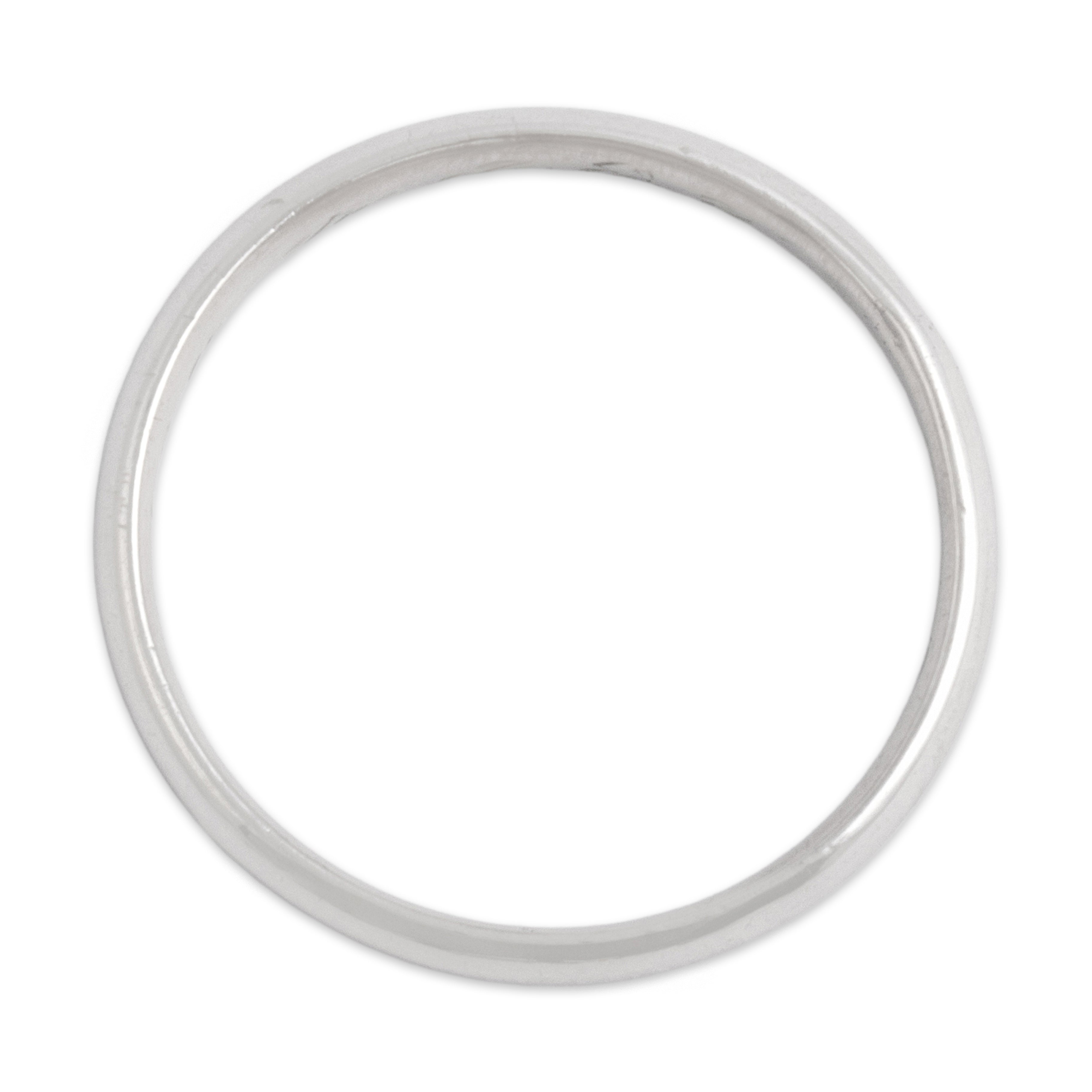 Vintage Platinum Classic Simple Band Ring - detail view #1