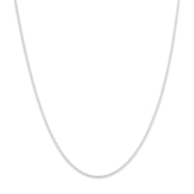 Vintage 14k White Gold 1.1mm Everyday Cable Chain 20"
