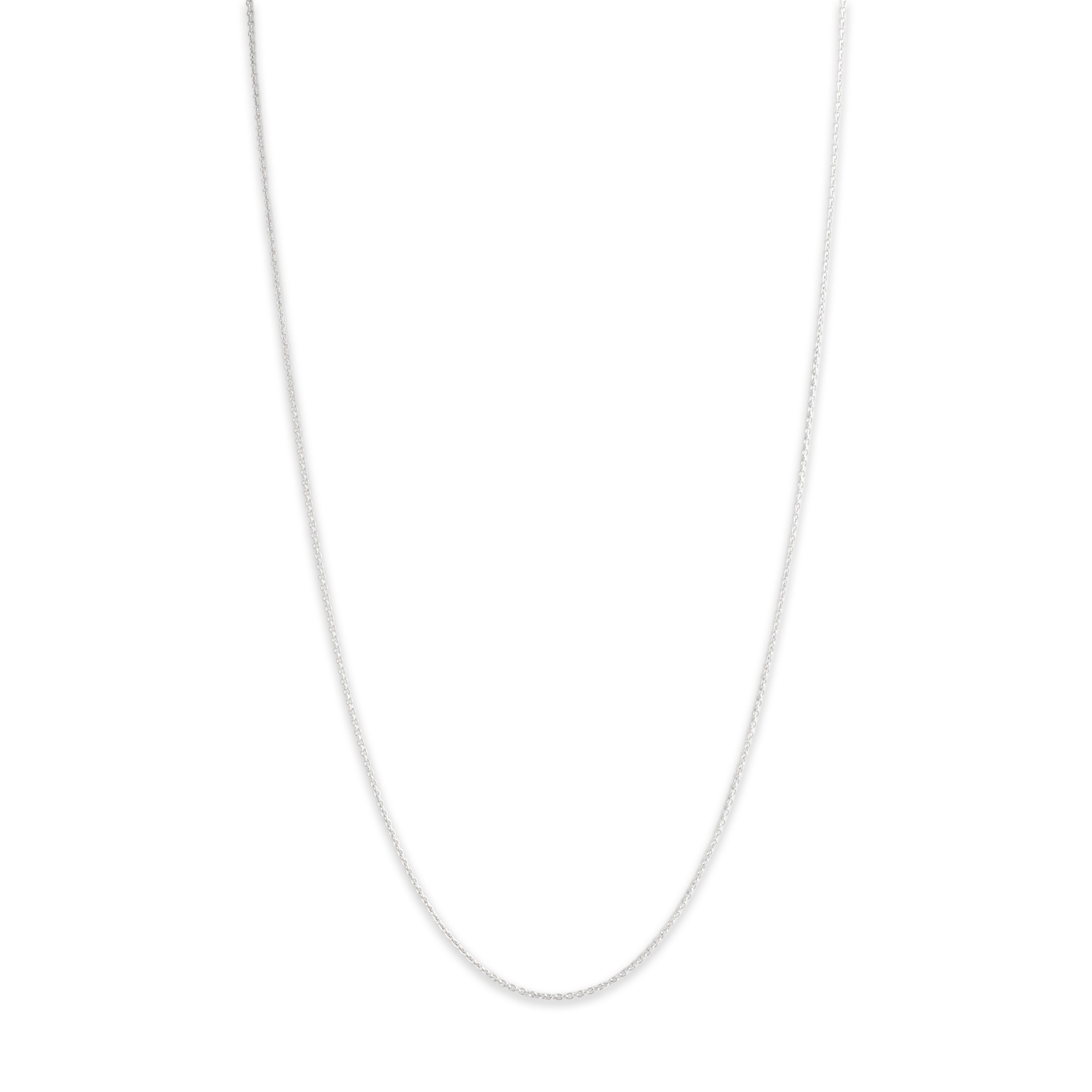 Vintage 14k White Gold 1.1mm Everyday Cable Chain - detail view #1