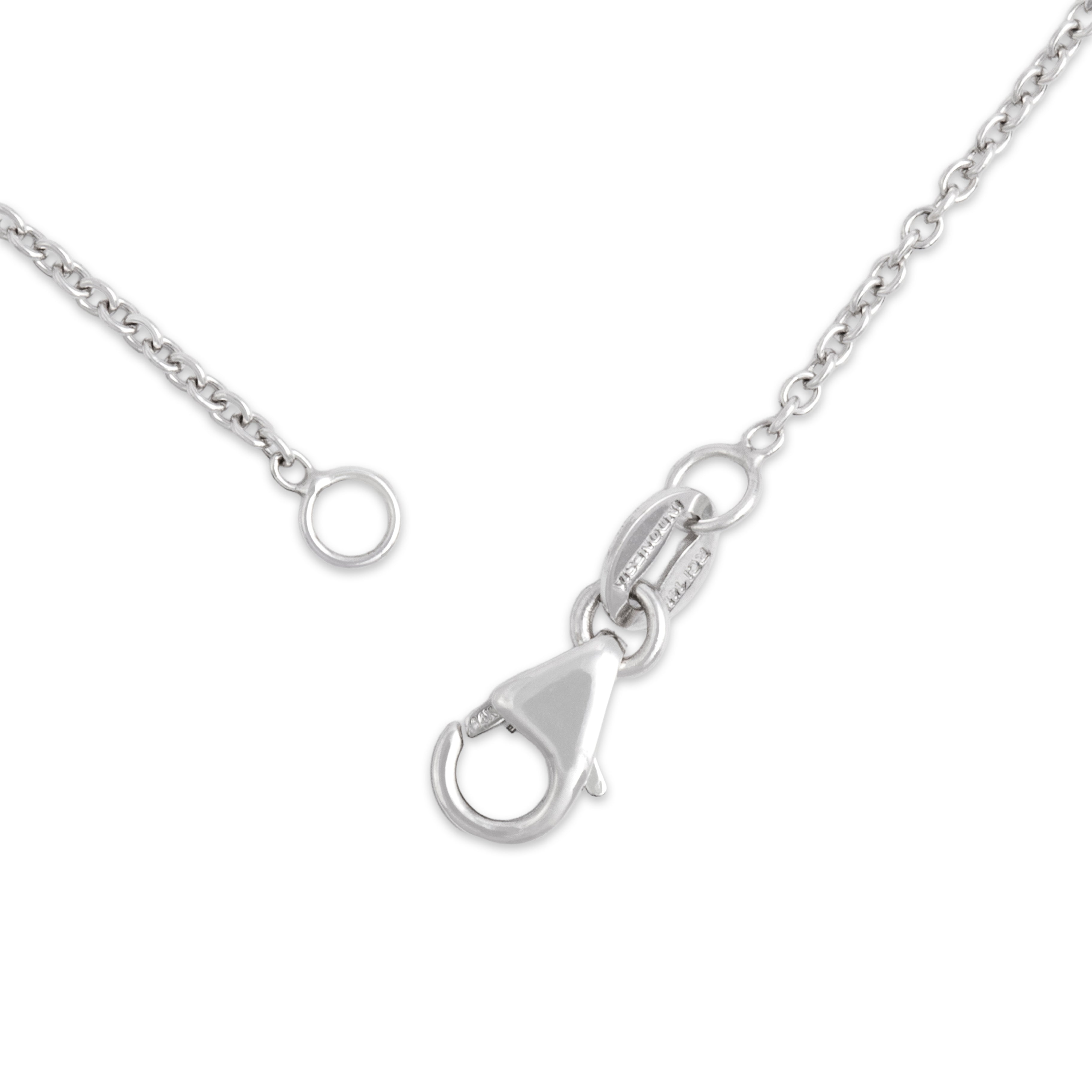 Vintage 14k White Gold 1.1mm Everyday Cable Chain - clasp view