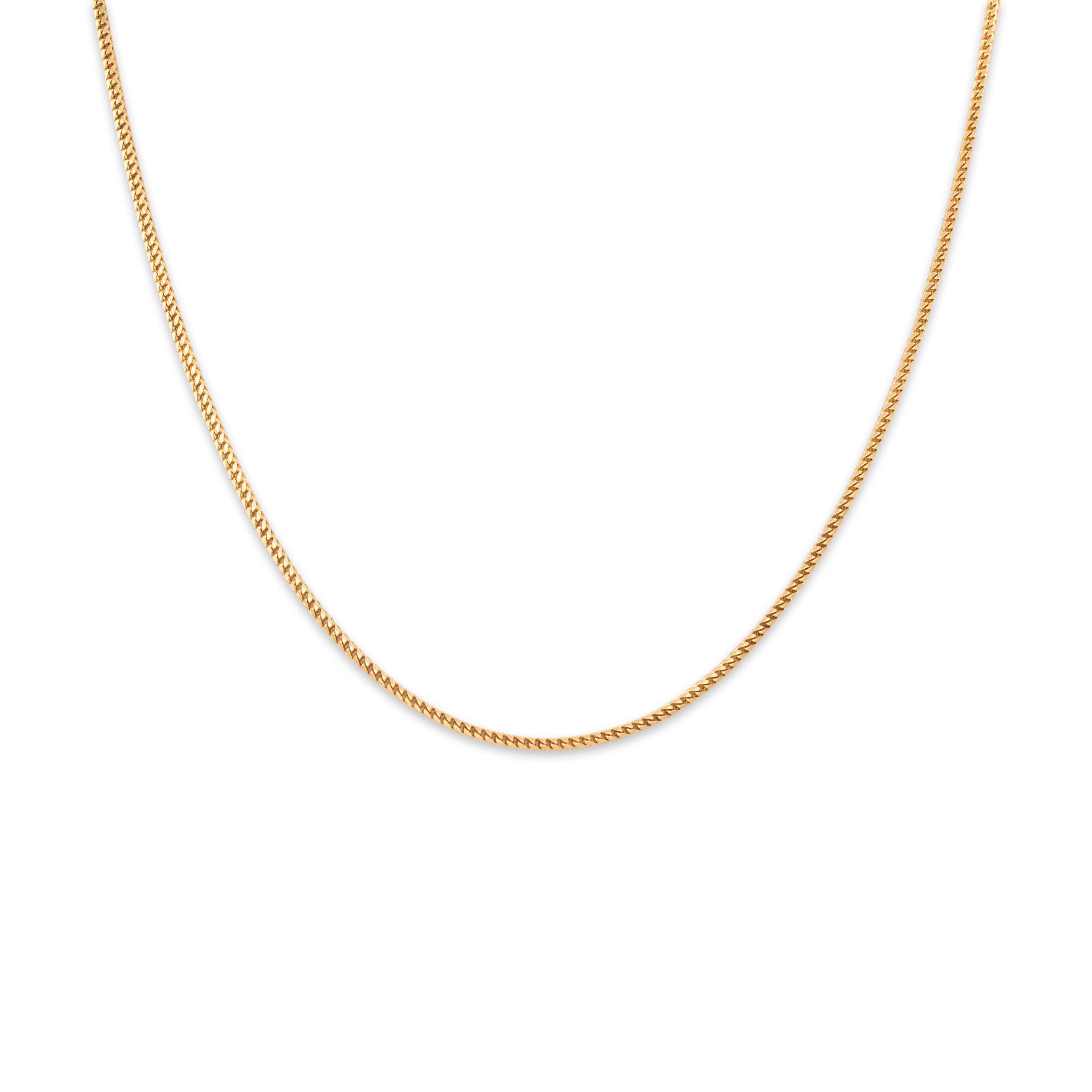 Vintage 14k Yellow Gold 1.3mm Sleek Foxtail Link Chain - Close-up view