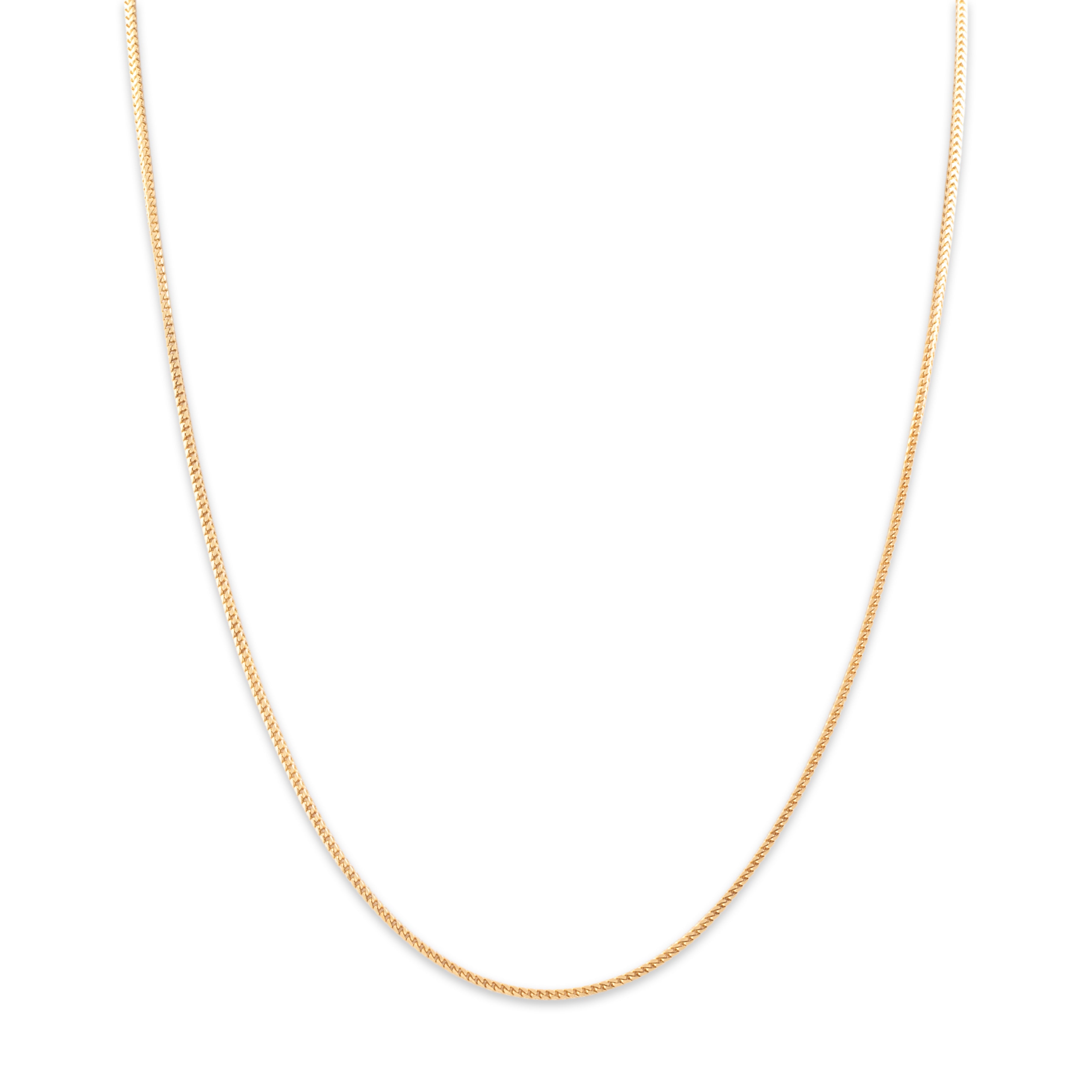 Vintage 14k Yellow Gold 1.3mm Sleek Foxtail Link Chain - detail view #1