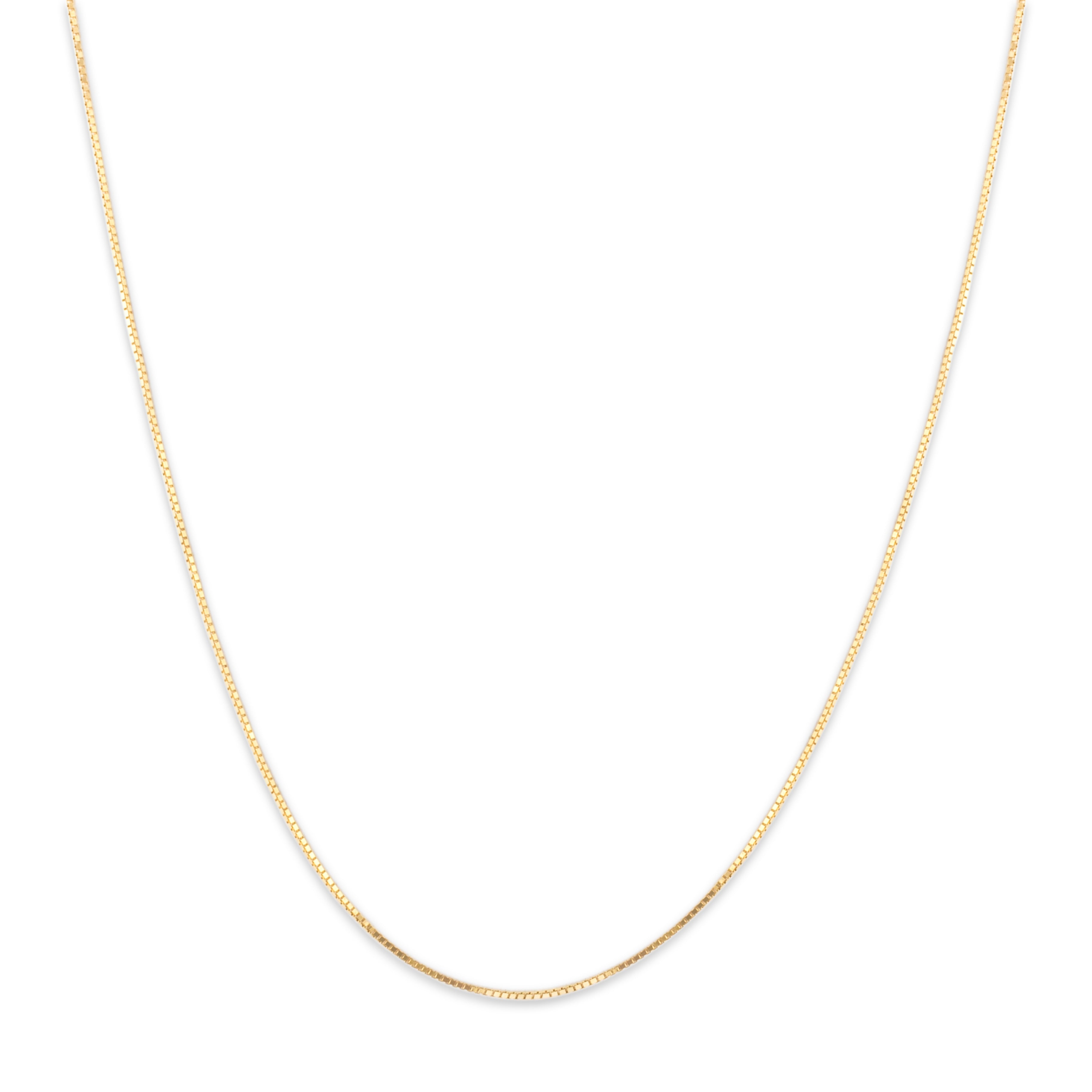 Vintage Lightweight 14k Yellow Gold .6mm Delicate Box Chain 16
