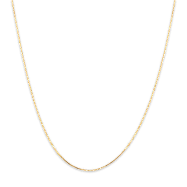 Vintage Lightweight 14k Yellow Gold .6mm Delicate Box Chain 16