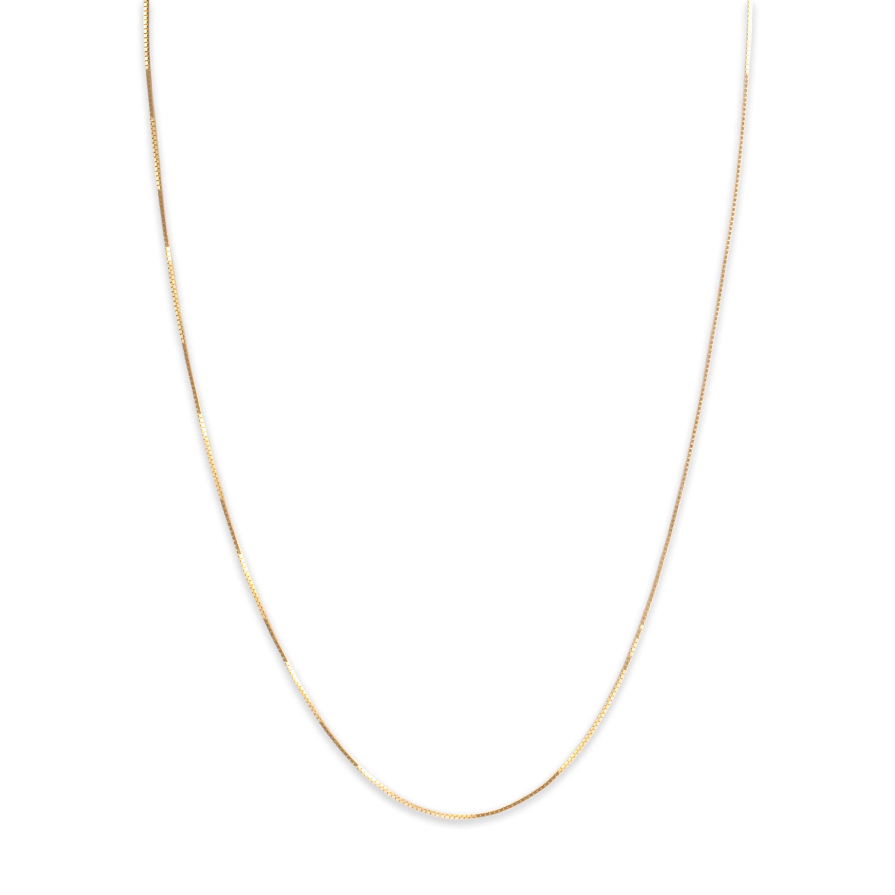 Vintage Lightweight 14k Yellow Gold .6mm Delicate Box Chain - detail view #1