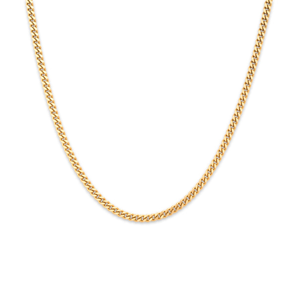 Vintage Italian Heavy 18k Yellow Gold 2.2mm Curb Chain 24