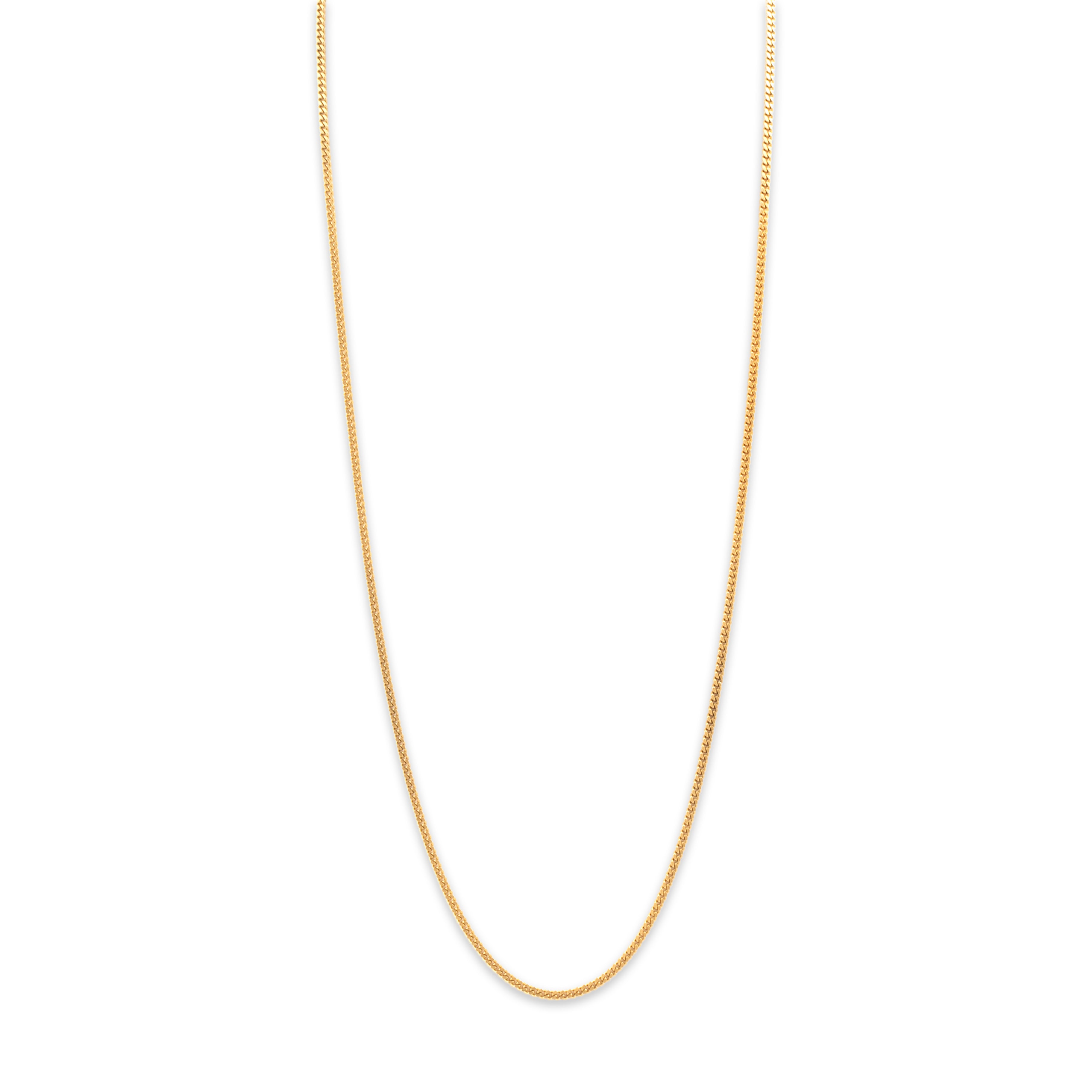 Vintage Italian Heavy 18k Yellow Gold 2.2mm Curb Chain - detail view #2