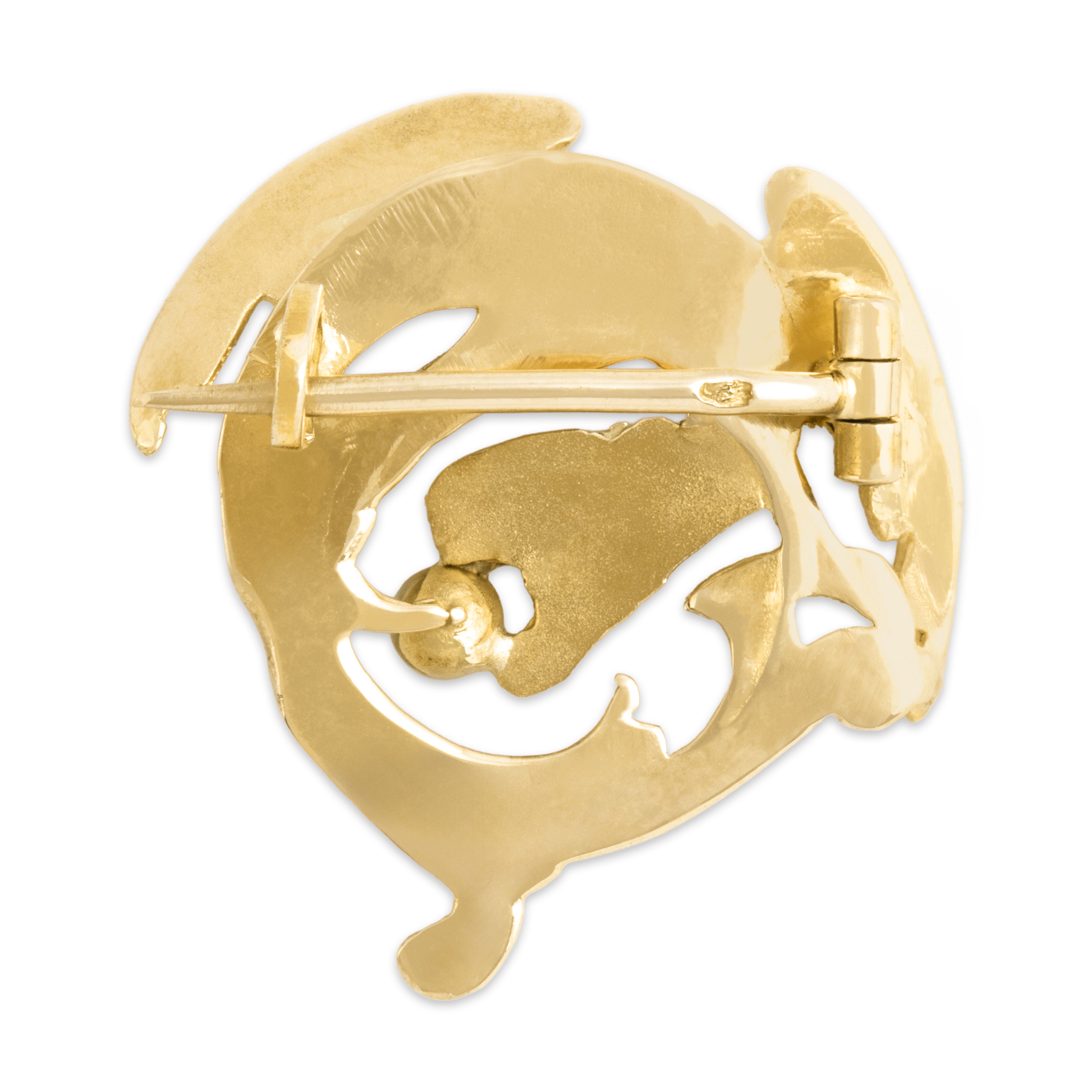 Antique Art Nouveau French 14k Yellow Gold Pearl Fabulous Dragon Brooch / Pin