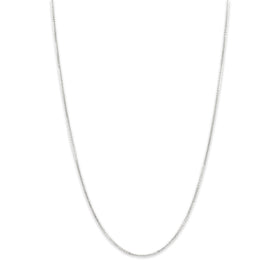 Vintage 14k White Gold 1.1mm Delicate Cable Chain 18.25"